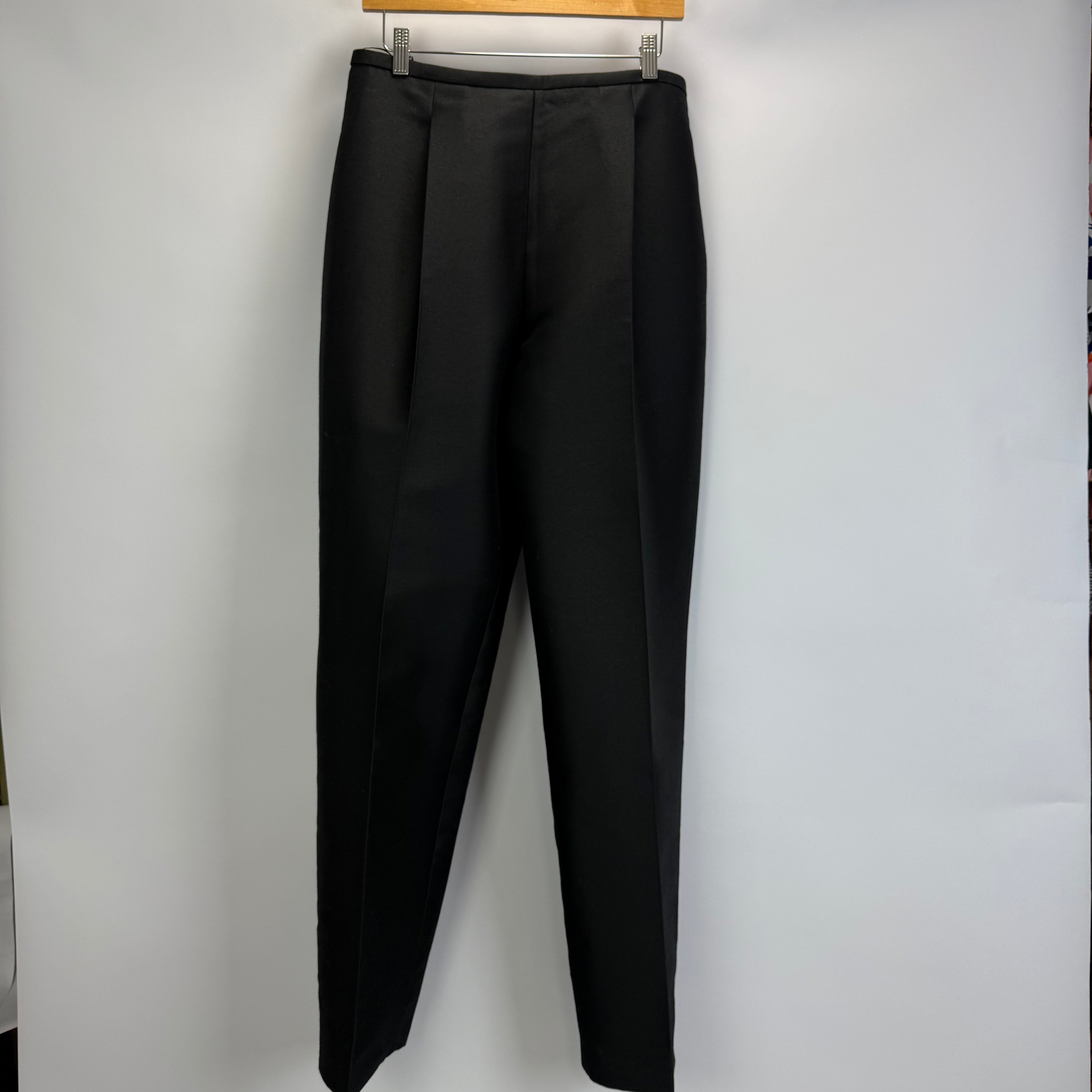 Louis Vuitton New £1720 Black Wool & Silk Evening Pants L