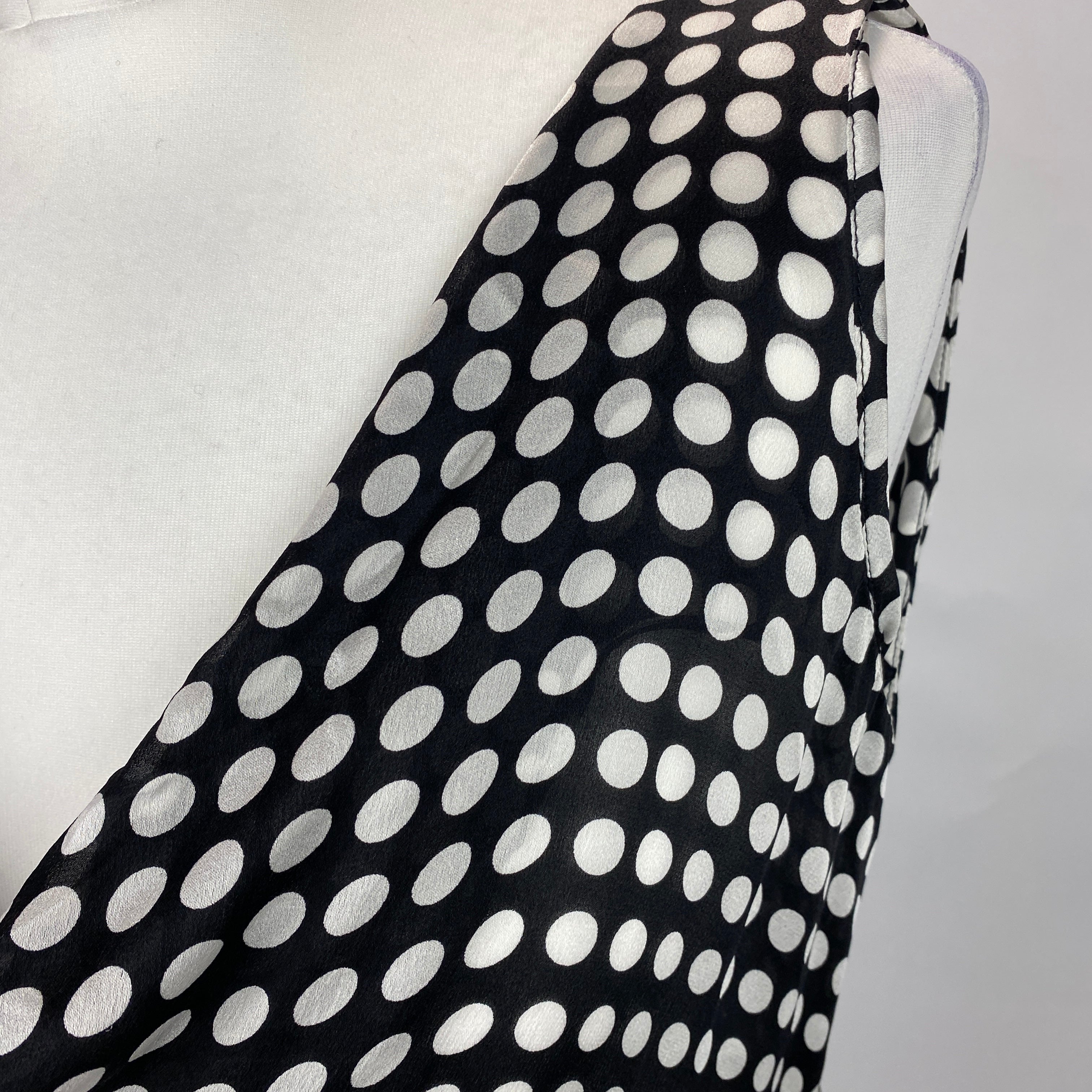 Alexander McQueen Polka Dot Silk & Wool Midi Dress XS