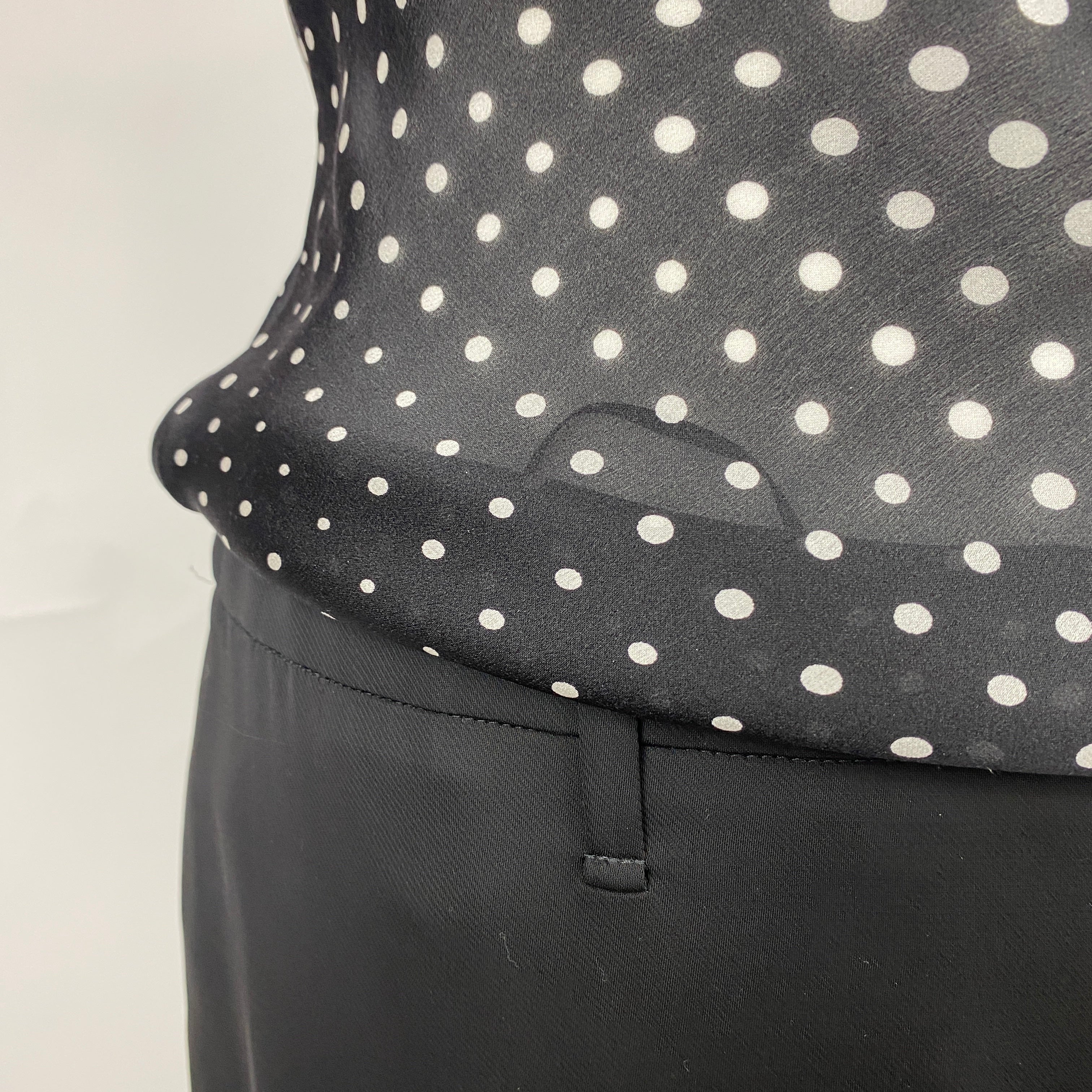 Alexander McQueen Polka Dot Silk & Wool Midi Dress XS