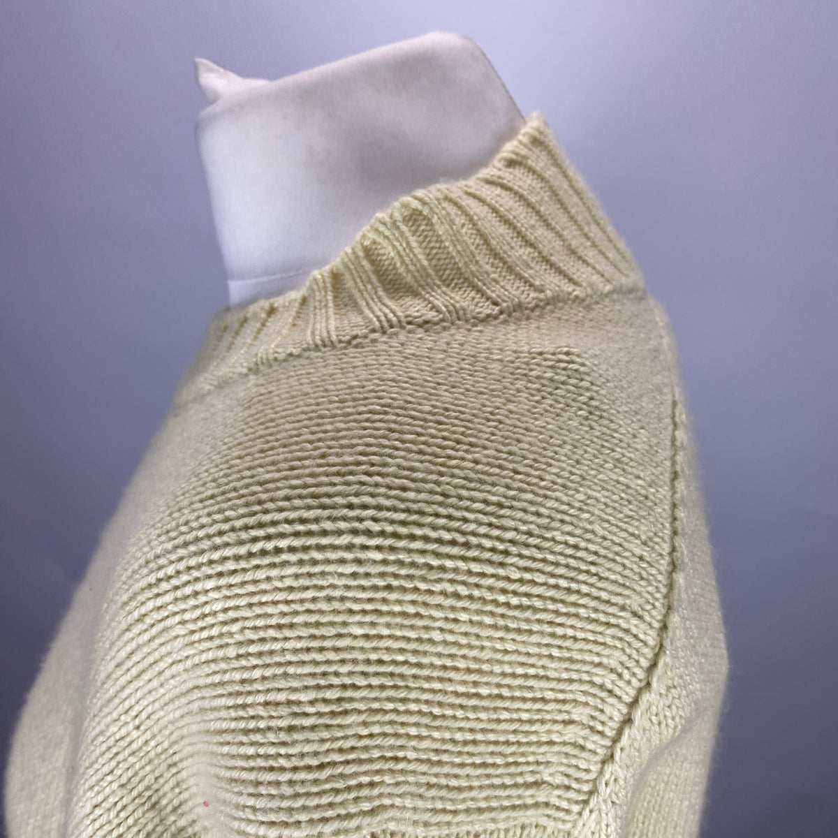 Jil Sander Pale Yellow Chunky Cashmere Knit Sweater XS-S