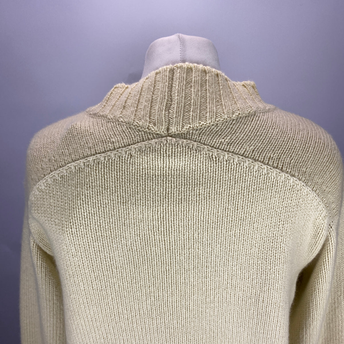 Jil Sander Pale Yellow Chunky Cashmere Knit Sweater XS-S