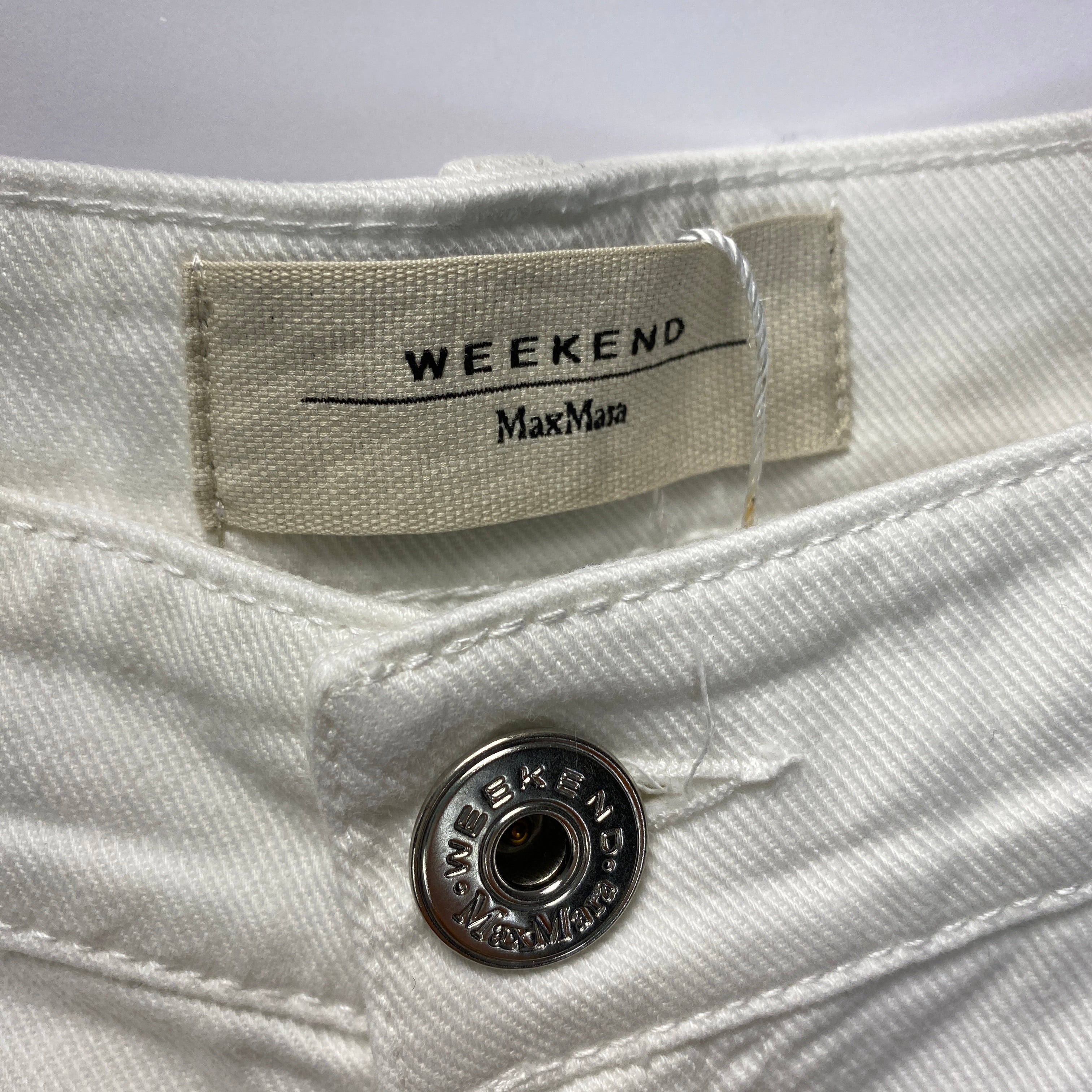 Weekend Max Mara New £190 White Wide Leg Cannes Jeans L