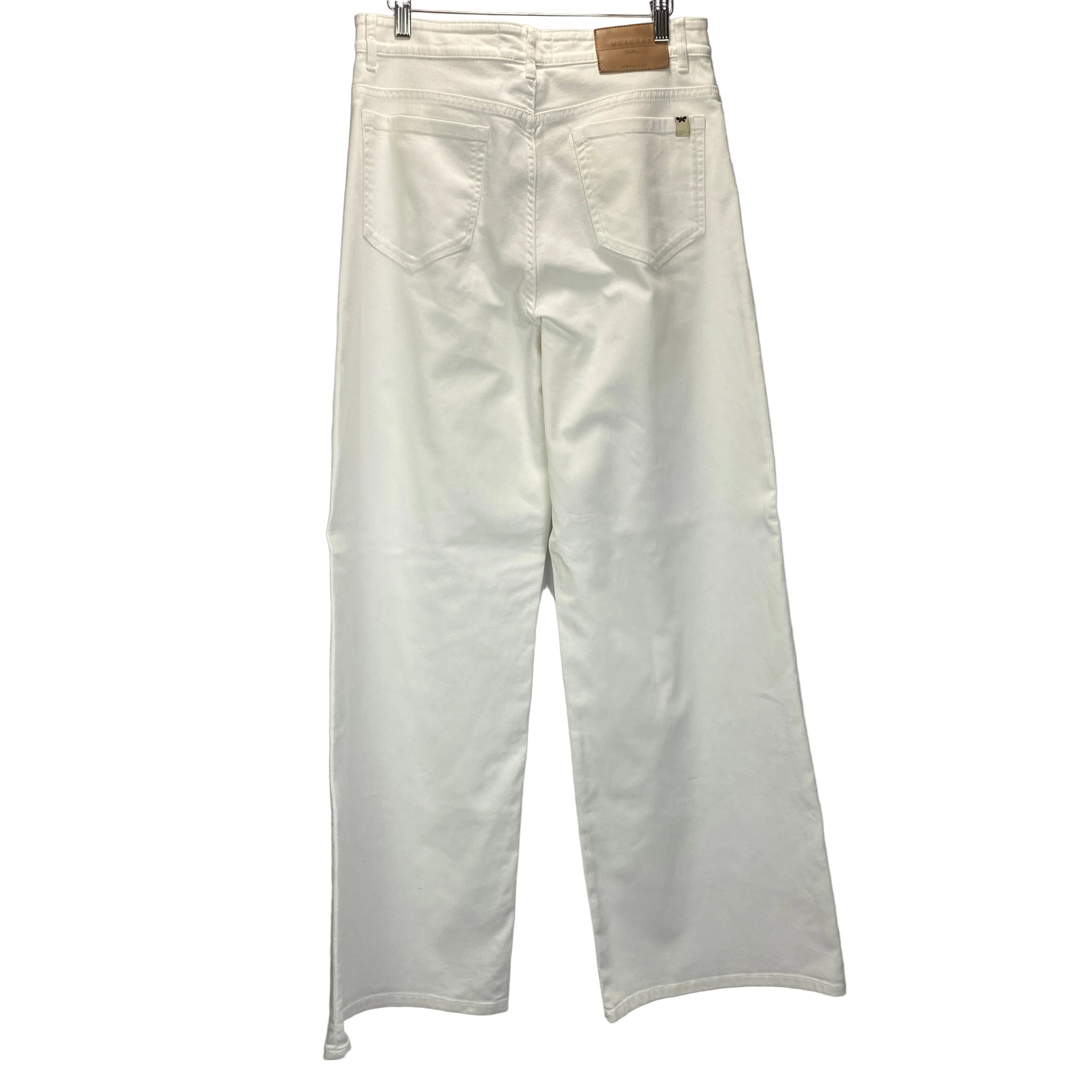 Weekend Max Mara New £190 White Wide Leg Cannes Jeans L