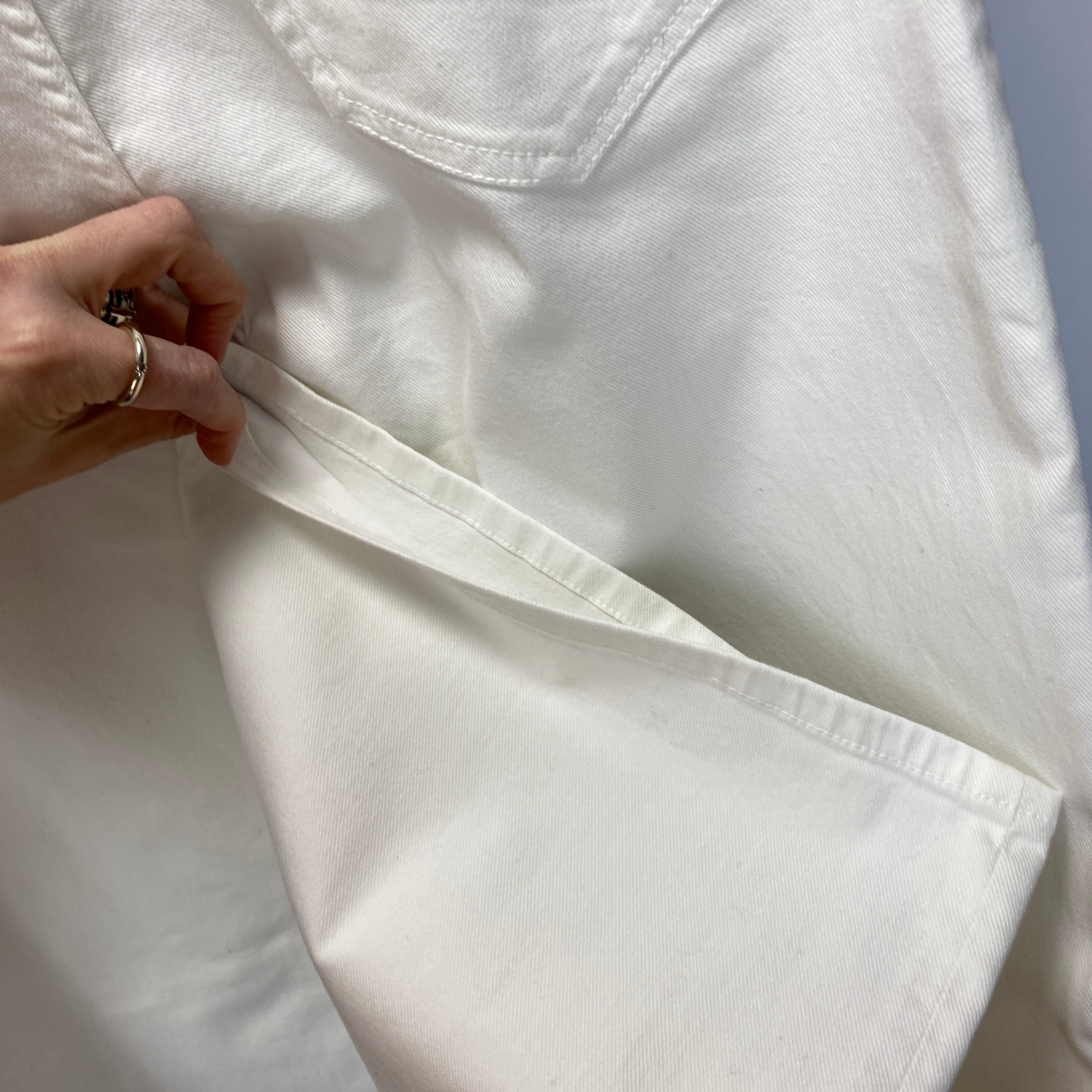 Weekend Max Mara New £190 White Wide Leg Cannes Jeans L