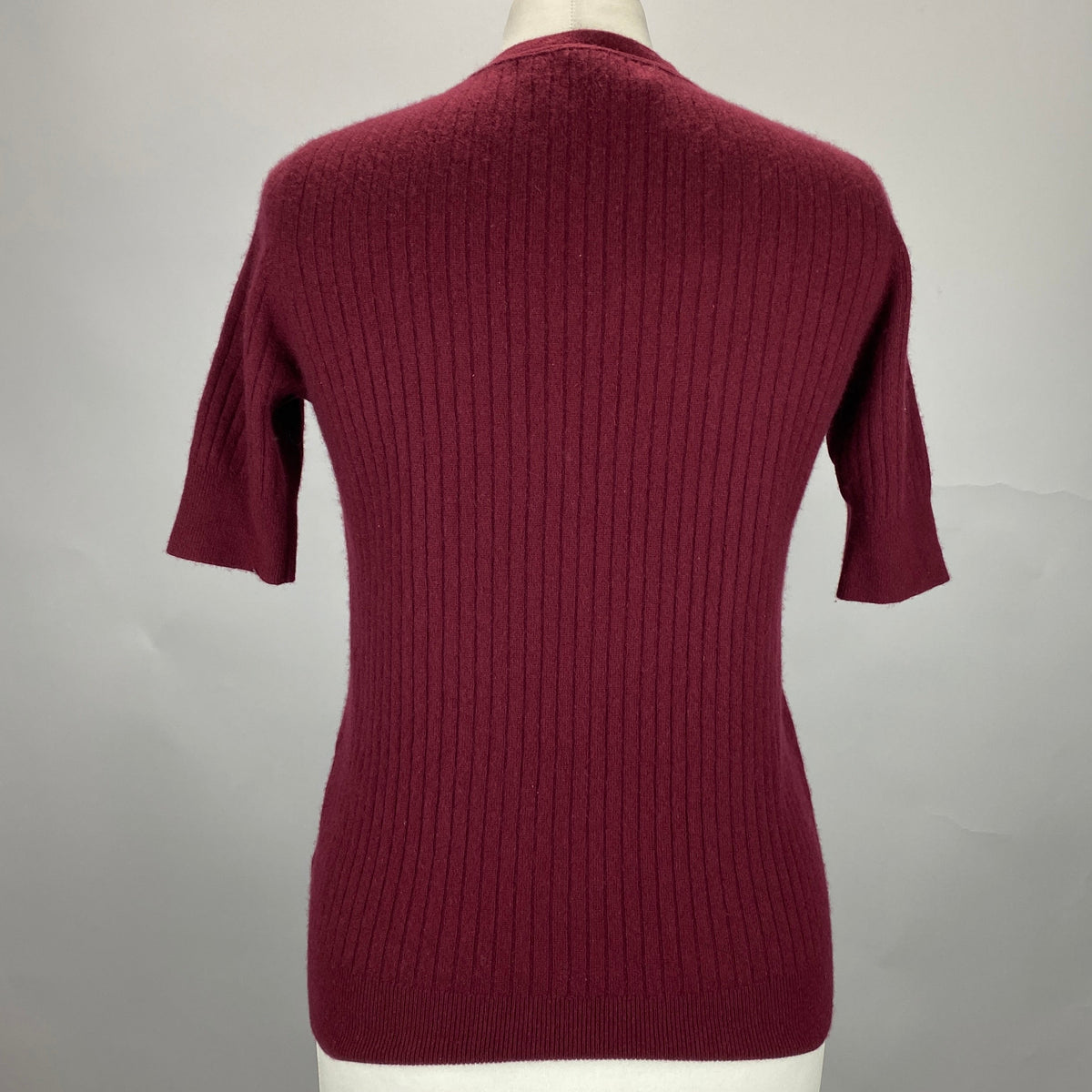 Arch4 £350 Merlot Baby Cashmere Rib Cardigan XS