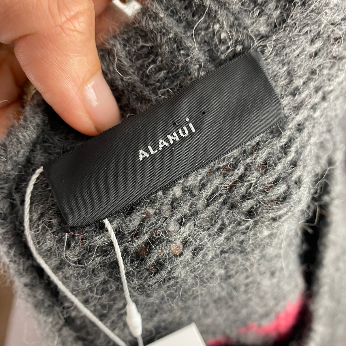 Alanui Charcoal STAY COOL SAVE THE ARCTIC Alpaca Sweater M
