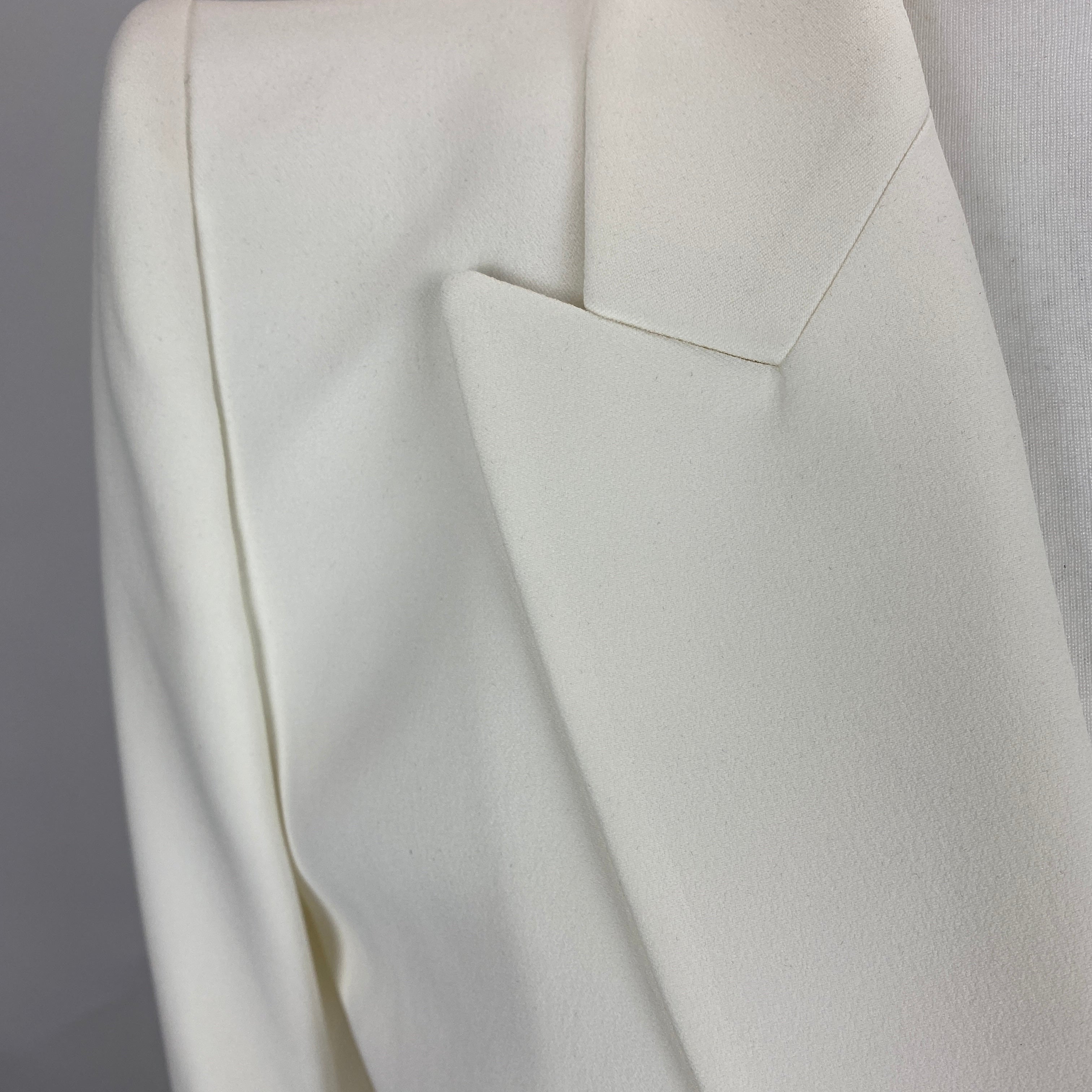 Alexander McQueen New £1690 Ivory Statement Crepe Jacket M