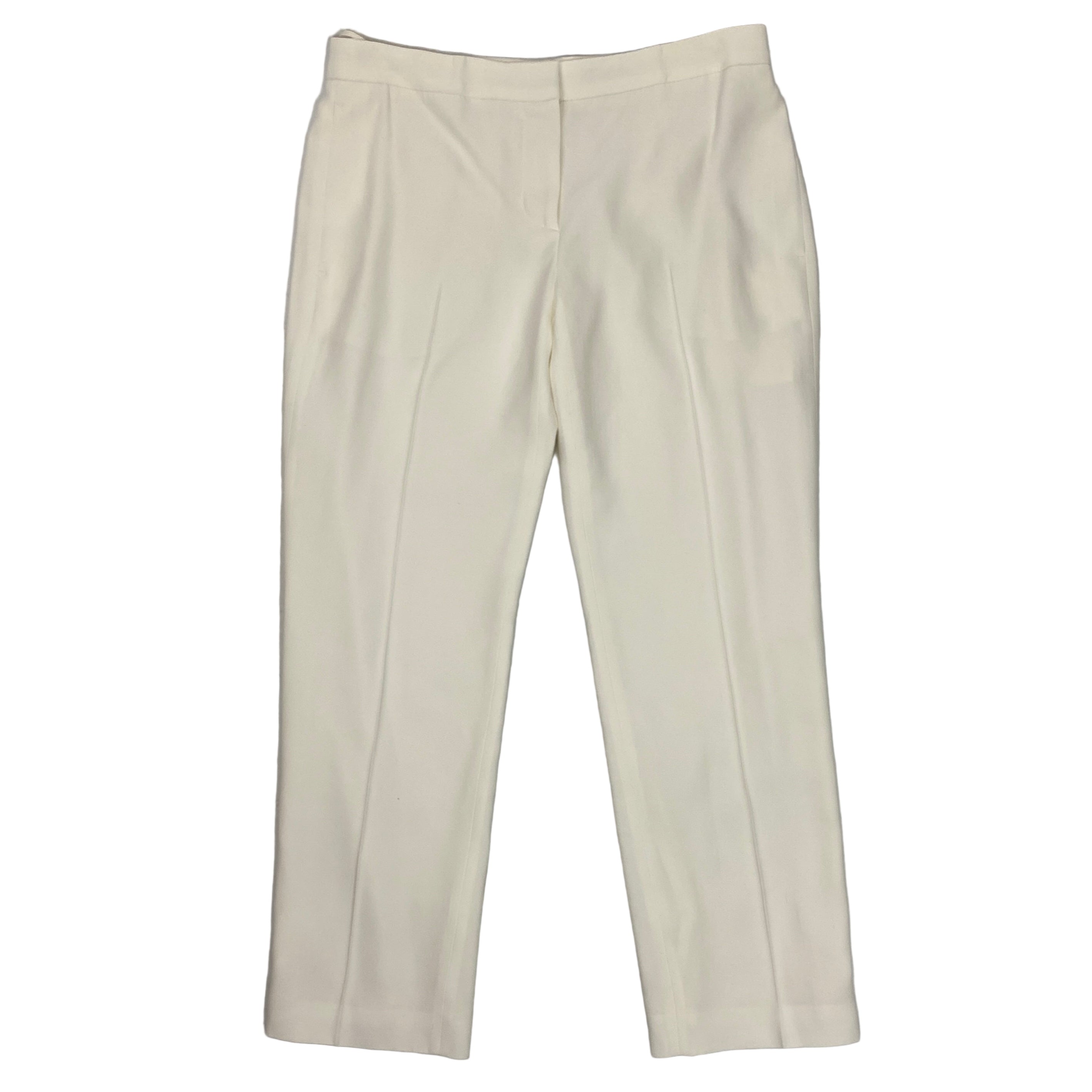 Alexander McQueen New £790 Ivory Crepe Mid-Rise Pants M