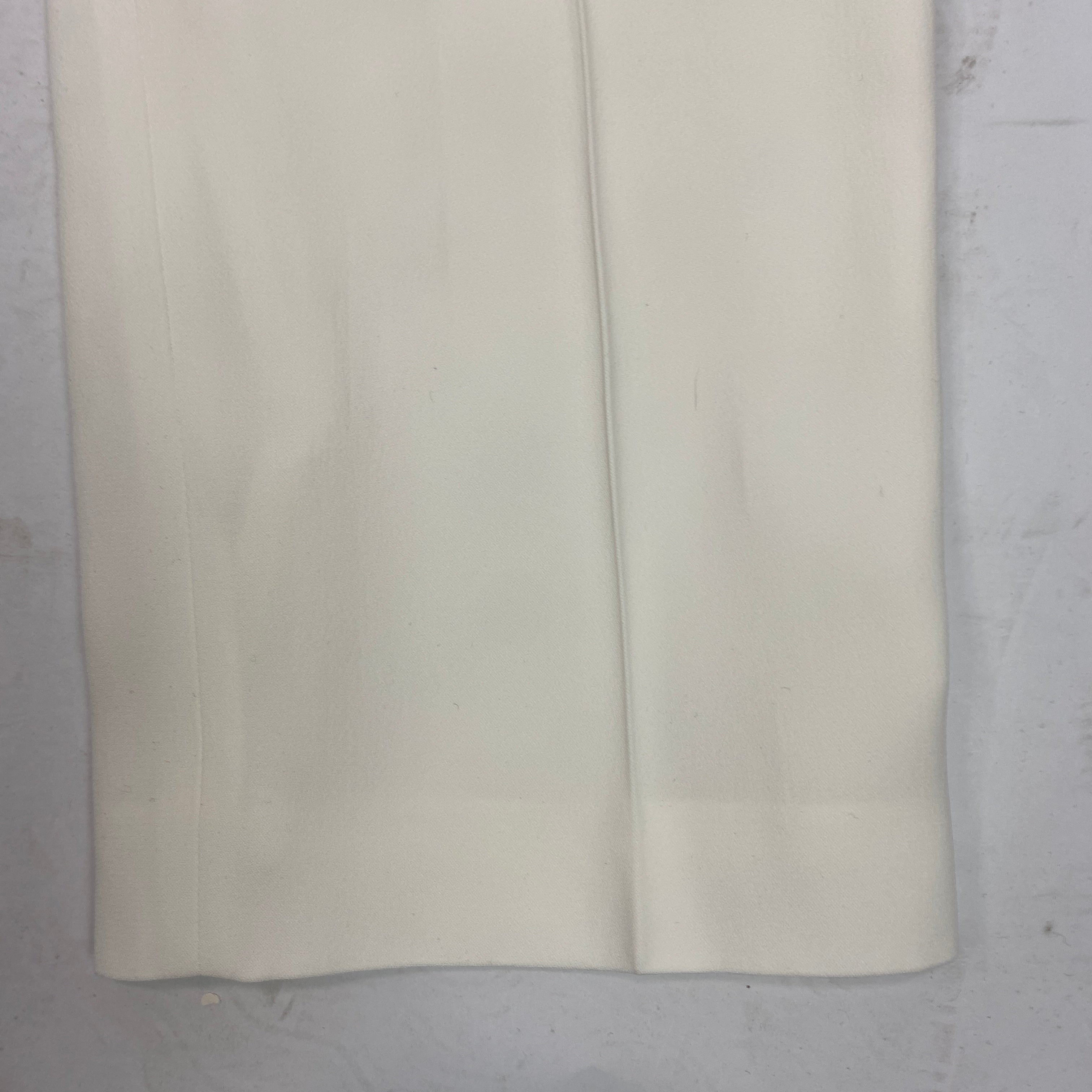 Alexander McQueen New £790 Ivory Crepe Mid-Rise Pants M