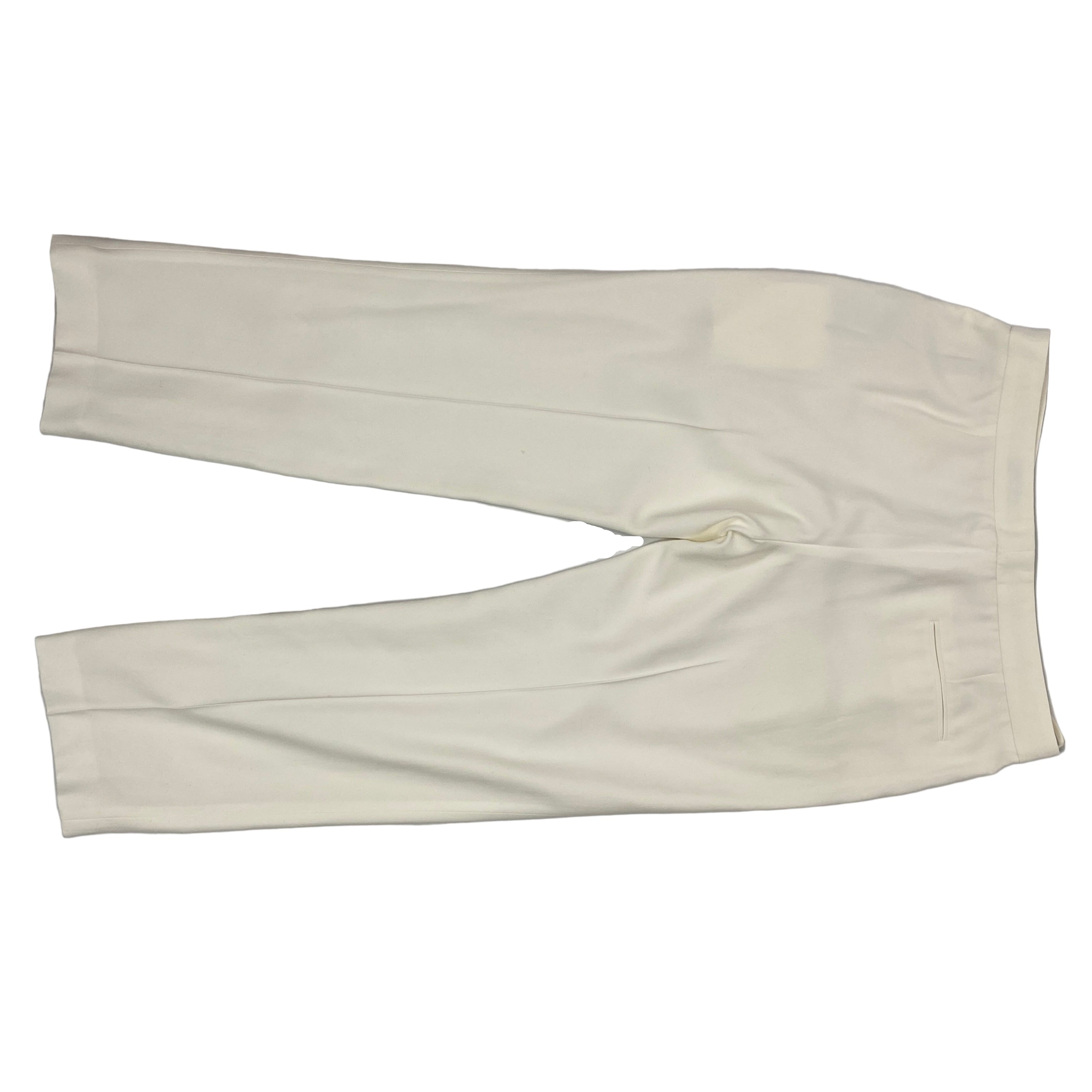 Alexander McQueen New £790 Ivory Crepe Mid-Rise Pants M