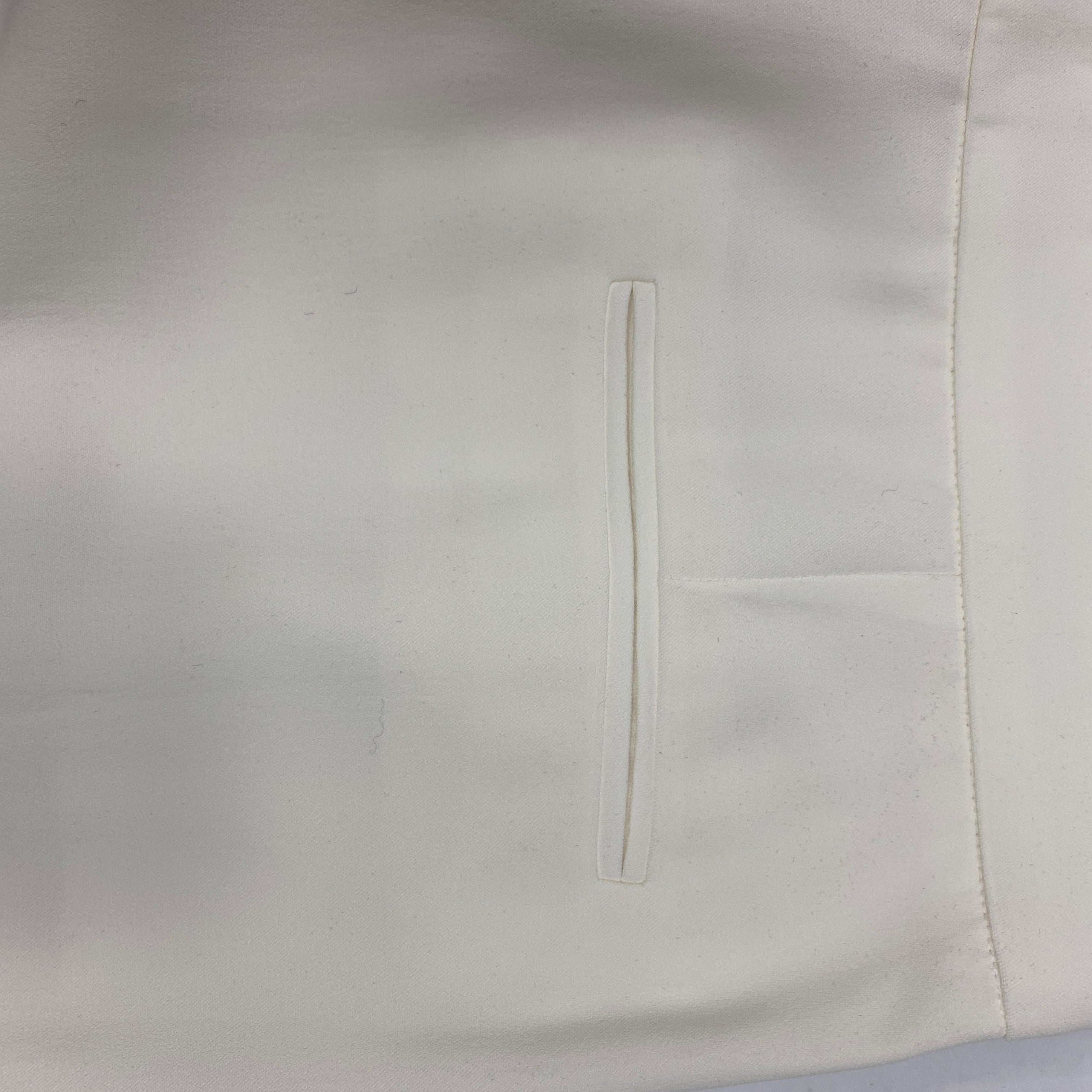 Alexander McQueen New £790 Ivory Crepe Mid-Rise Pants M