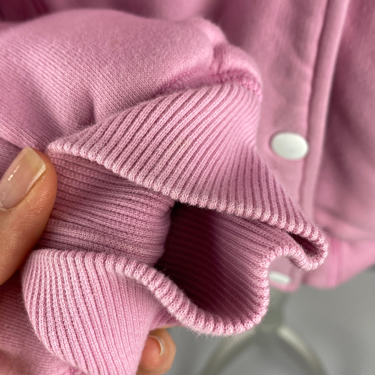 Miu Miu Baby Pink Padded Varsity Jacket XS