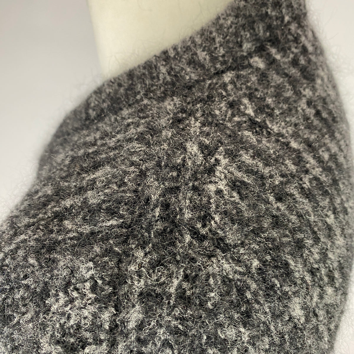 Max Mara Charcoal Marl Chunky Rib Alpaca Sweater M