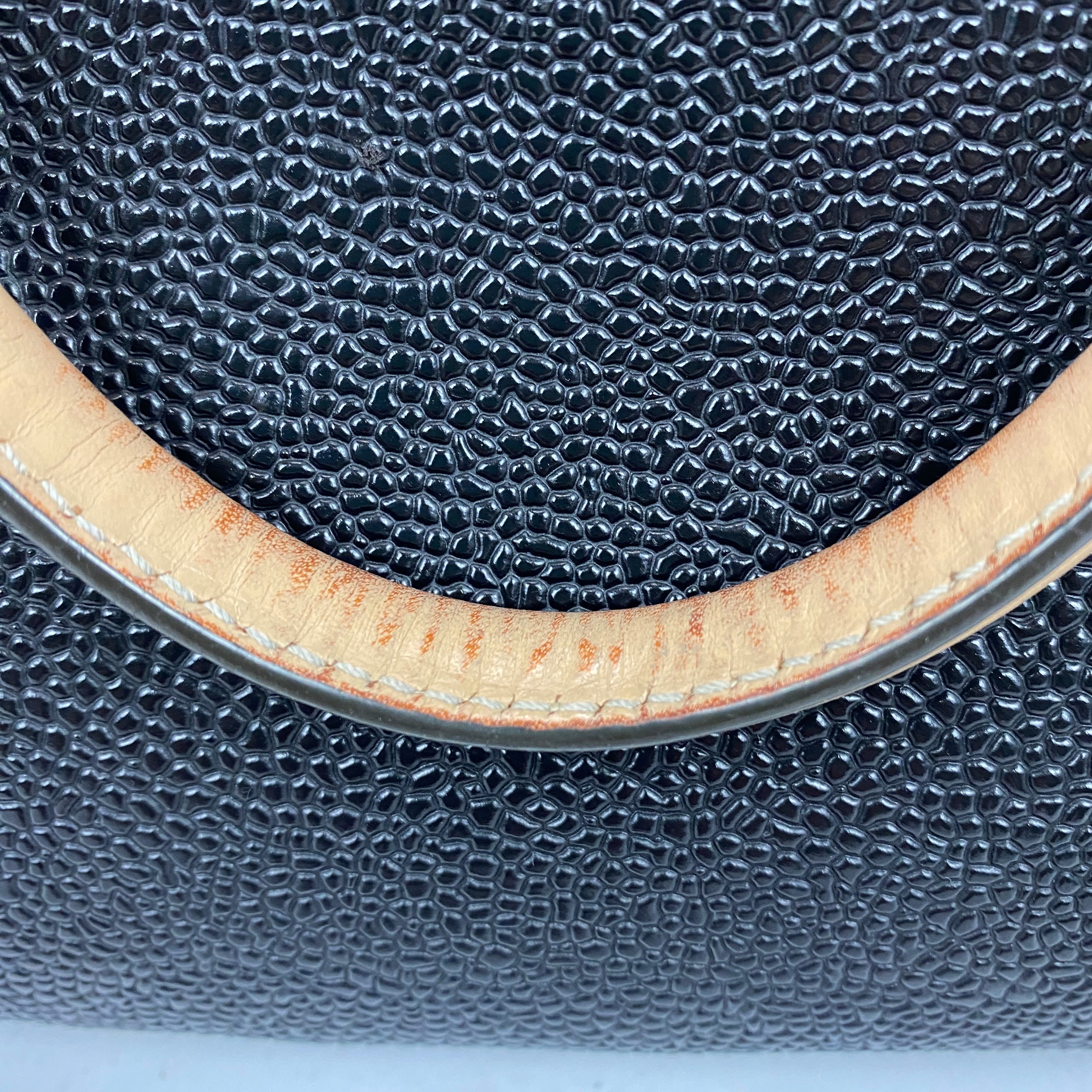 Mulberry Black & Camel Scotchgrain Bowling Bag