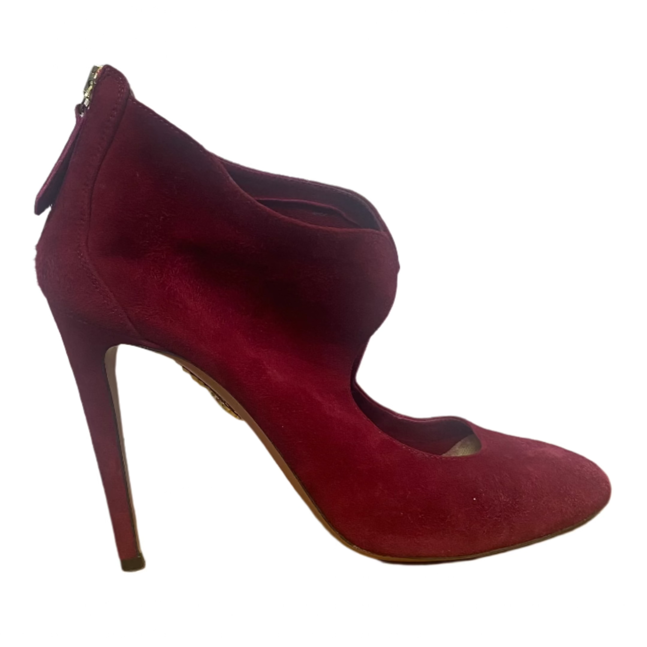 Aquazurra Wine Red Suede Heels 37