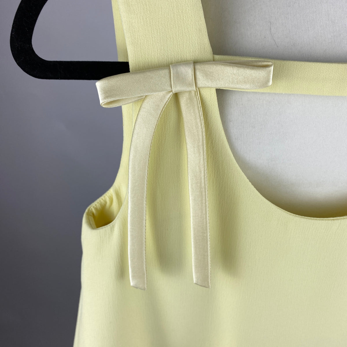 Prada Butter Yellow Crepe A-Line Top XS