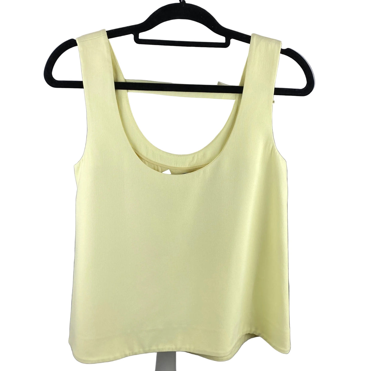 Prada Butter Yellow Crepe A-Line Top XS