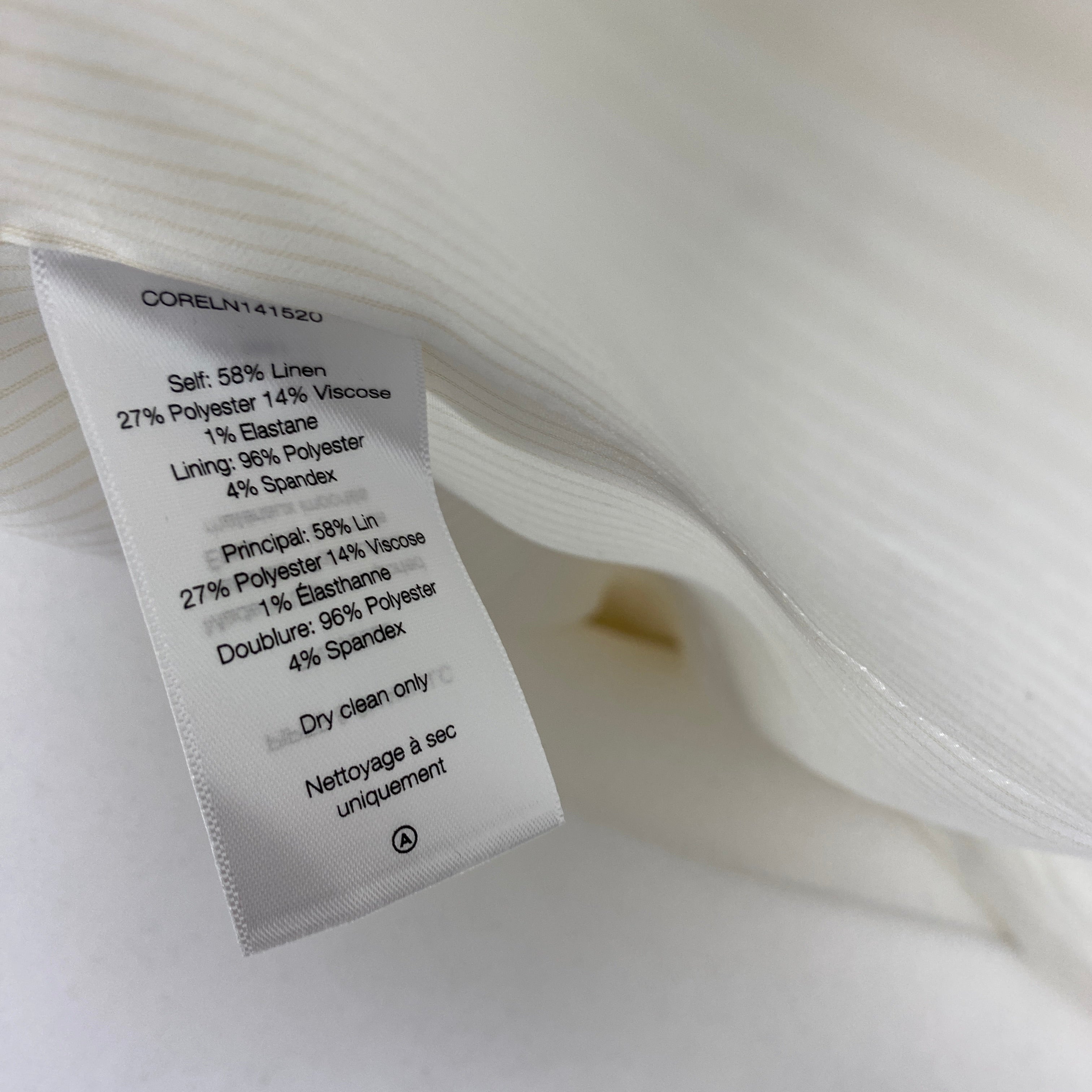 Veronica Beard Ivory Linen Mix Brass Button Dickey Jacket S