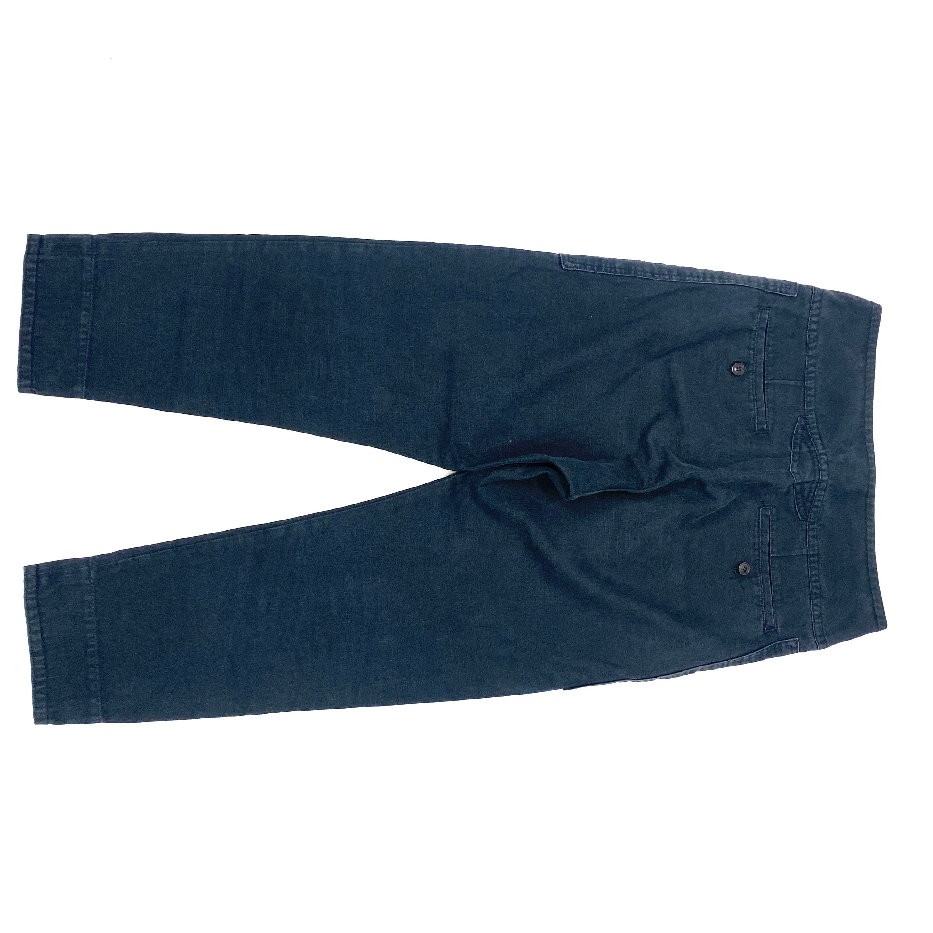 Isabel Marant Etoile Grey Cotton Crop Utility Pants S