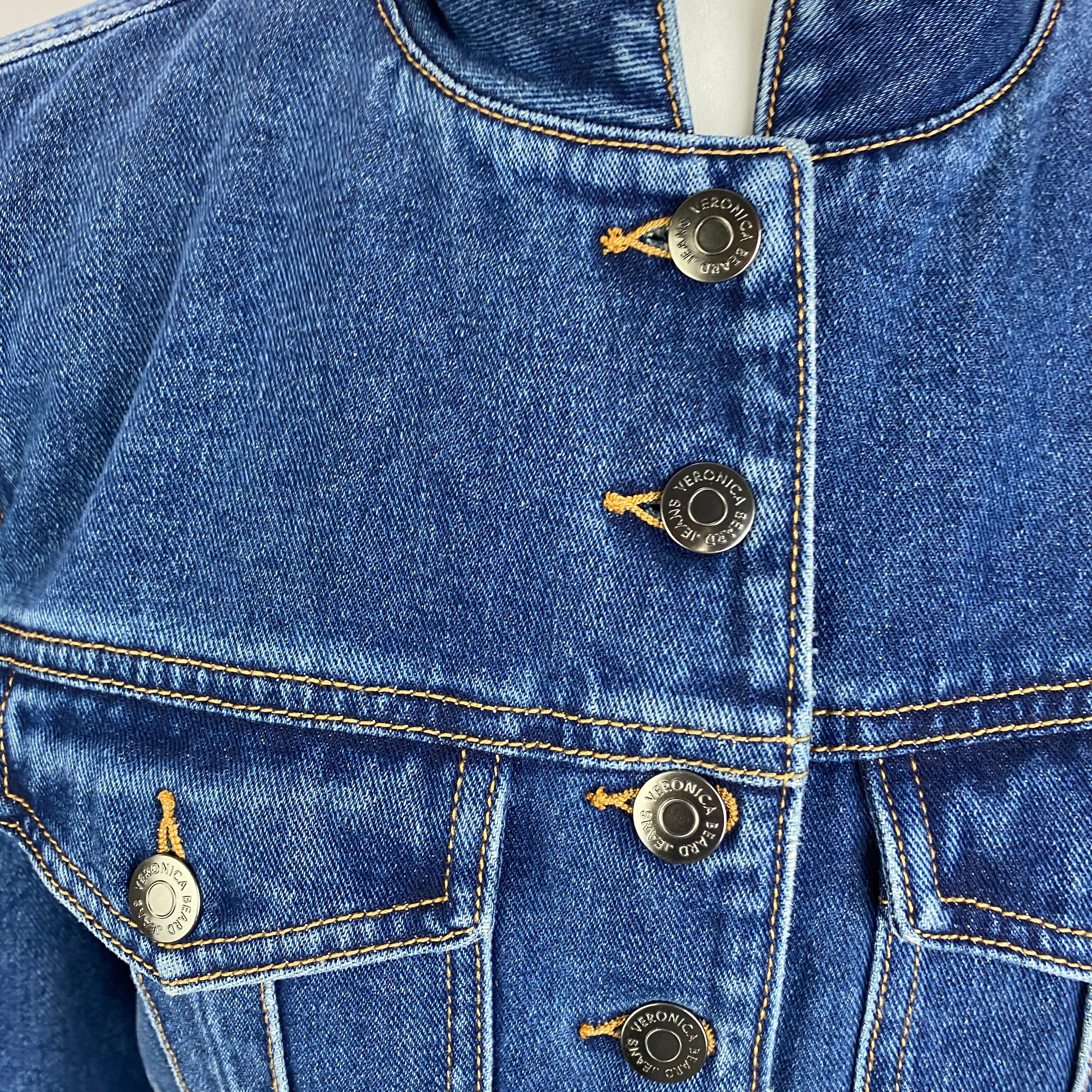 Veronica Beard £448 Washed Denim Seventies-Style Jacket M