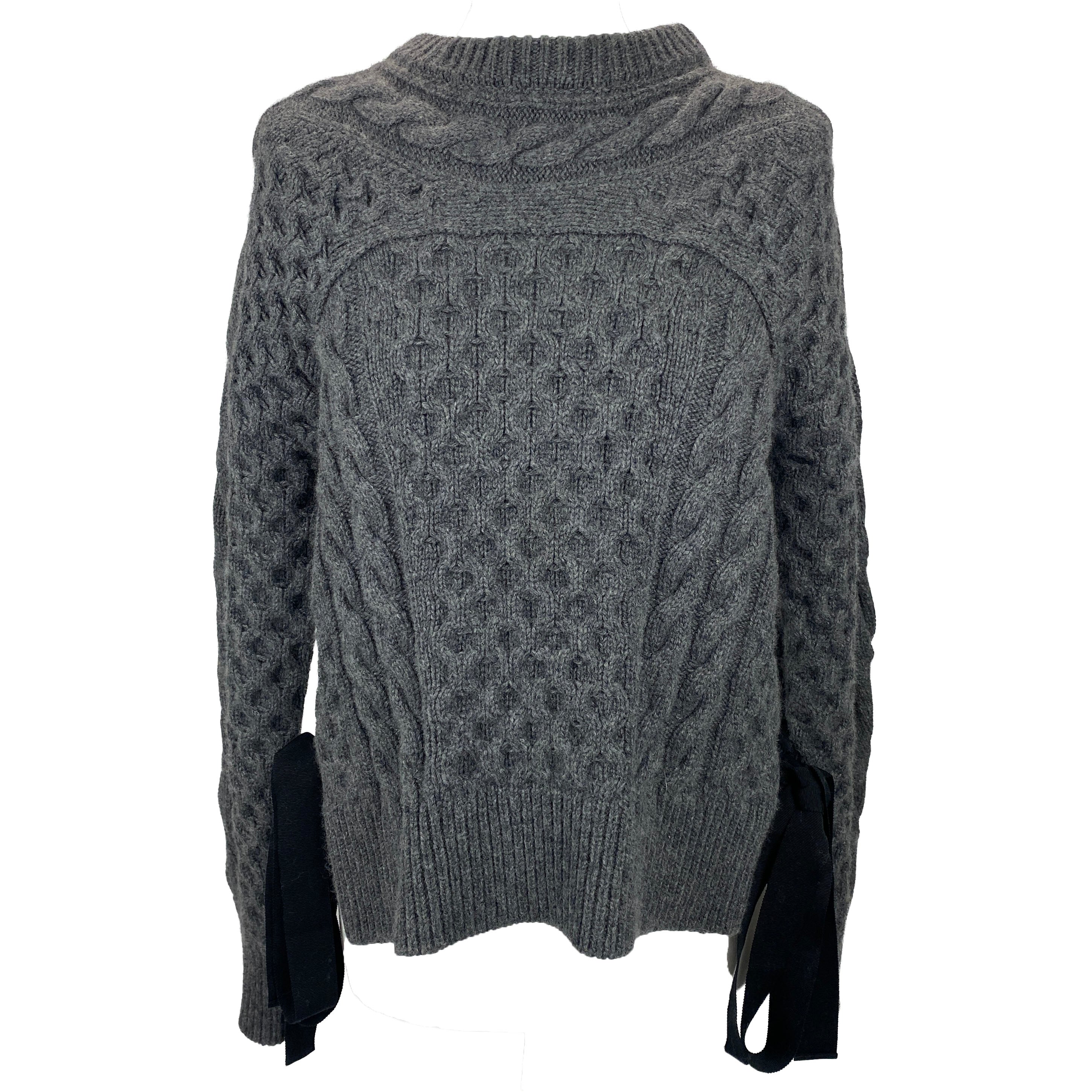 Erdem Charcoal Cable Knit Sweater XS