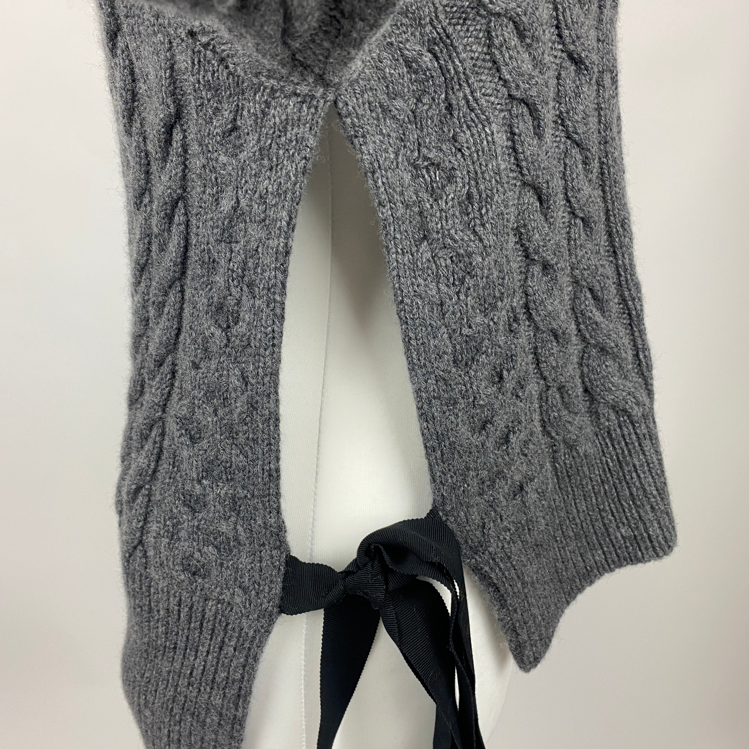 Erdem Charcoal Cable Knit Sweater XS