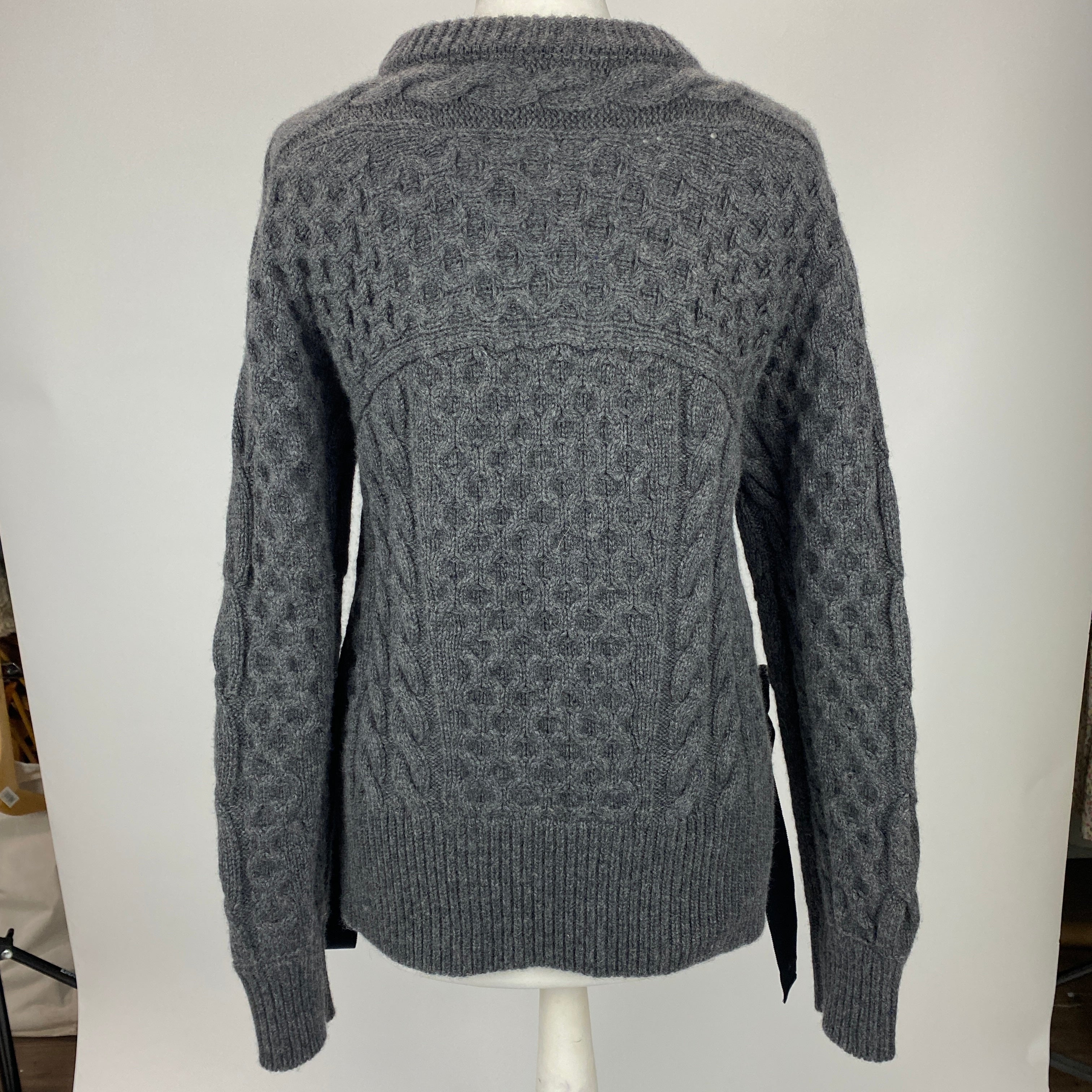 Erdem Charcoal Cable Knit Sweater XS