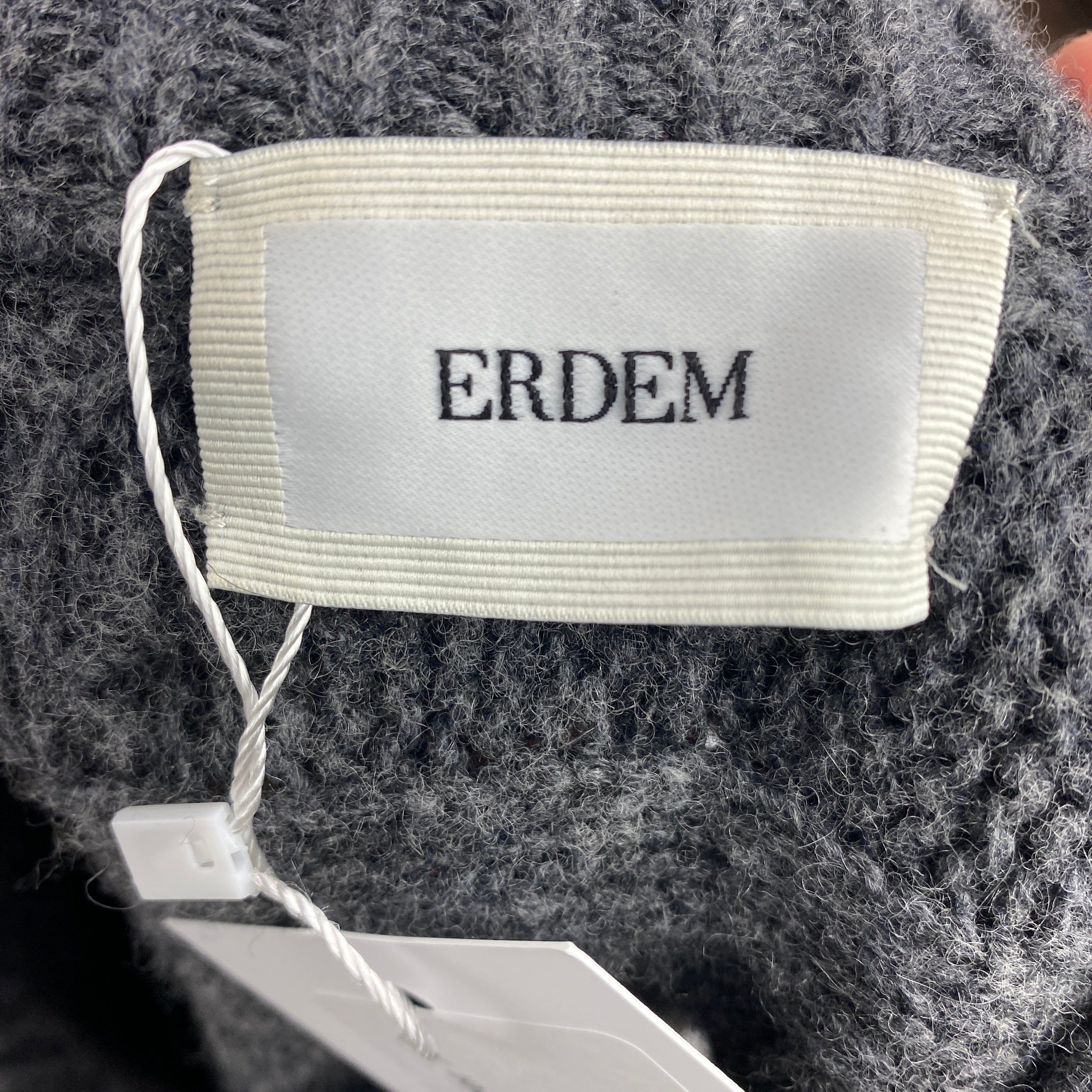 Erdem Charcoal Cable Knit Sweater XS