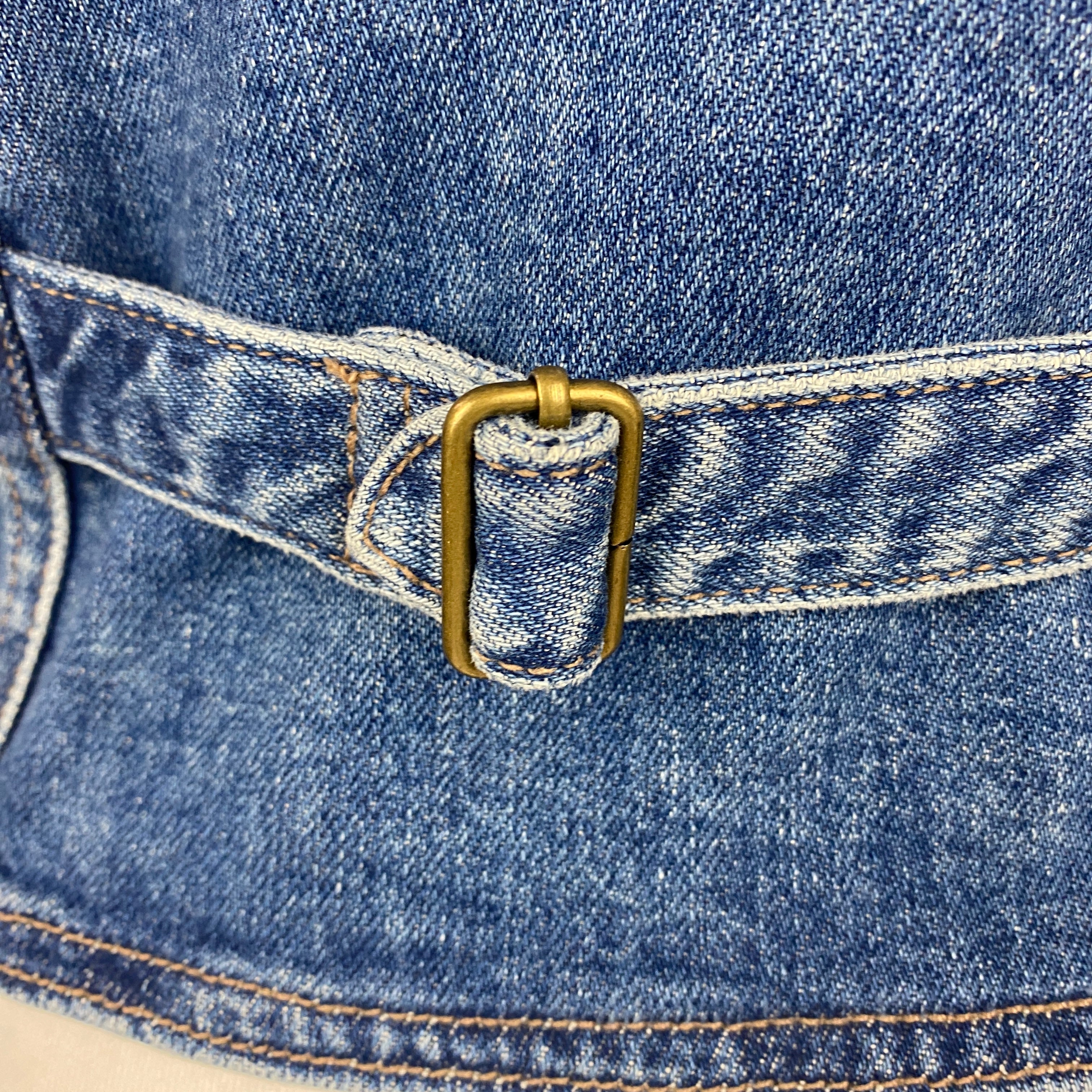 Clare V x Mother $320 Vintaged Denim Waistcoat XS