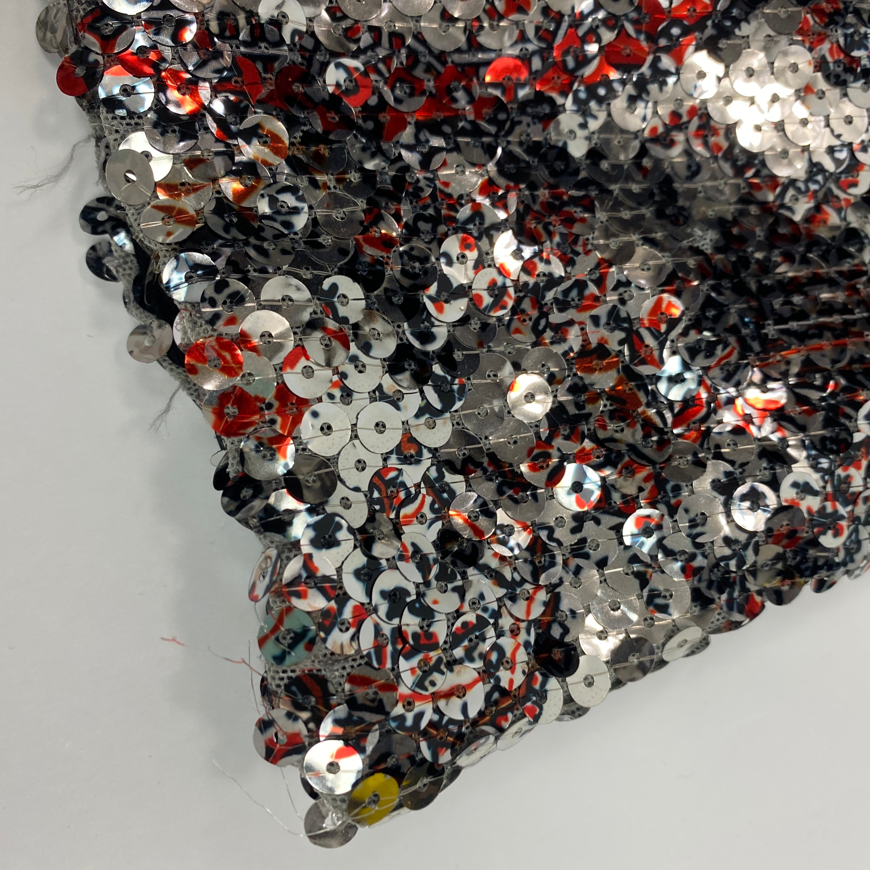 Isabel Marant Silver Sequin Superstretch One Shoulder Top S