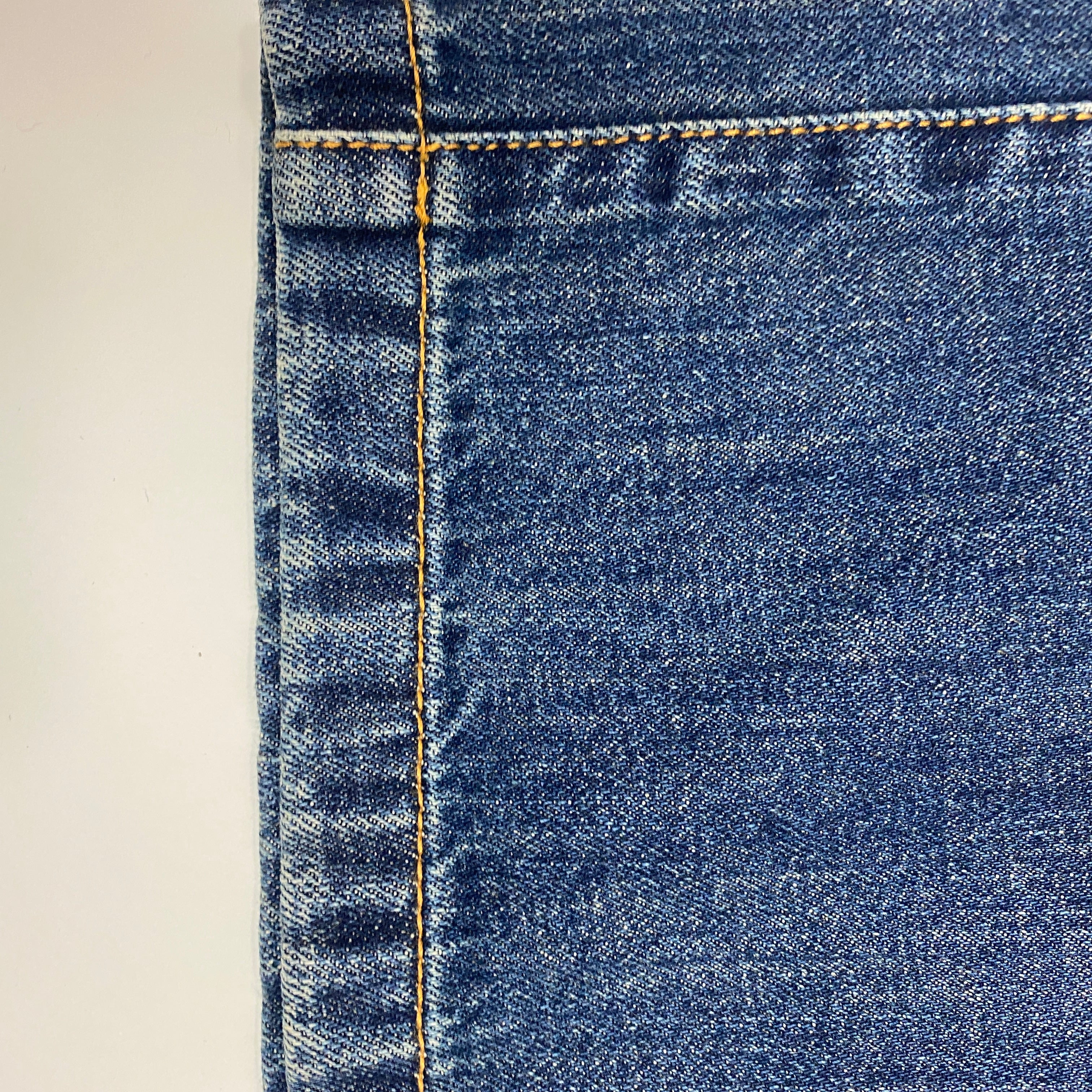 Saint Laurent New £790 Vintaged Blue Denim Wide Leg Jeans 28