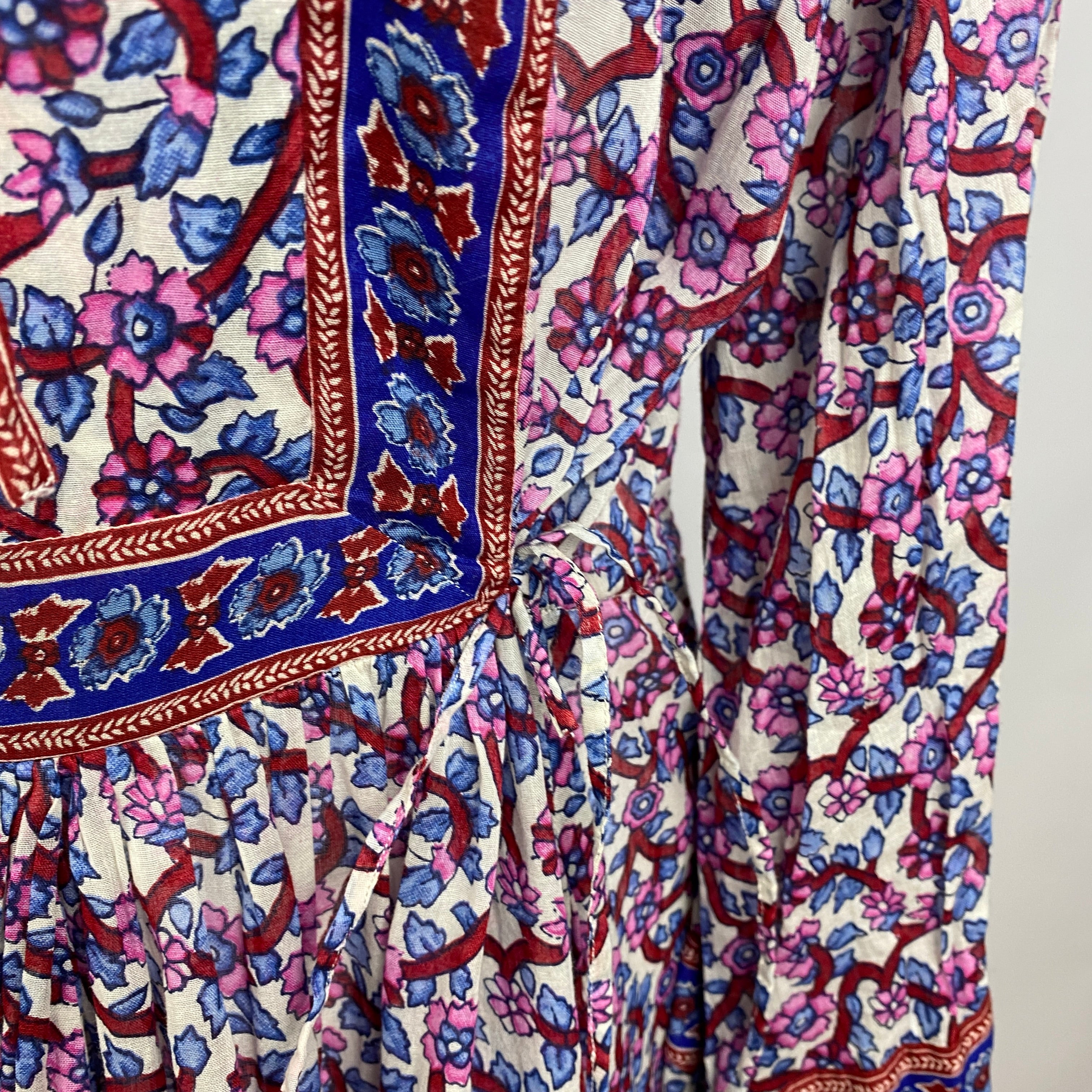 Isabel Marant Etoile New £425 Blue & Pink Gilinesia Midi Dress S