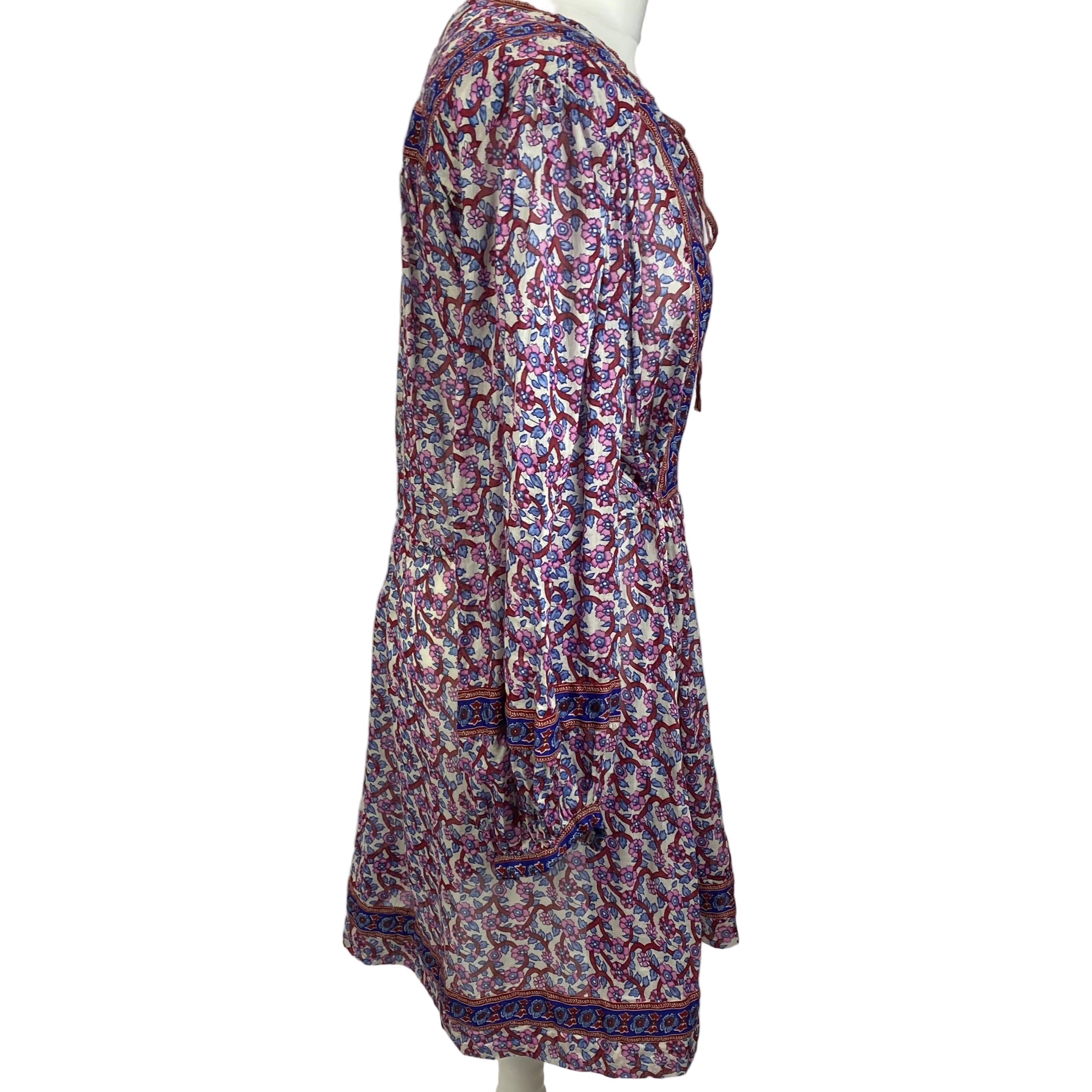 Isabel Marant Etoile New £425 Blue & Pink Gilinesia Midi Dress S
