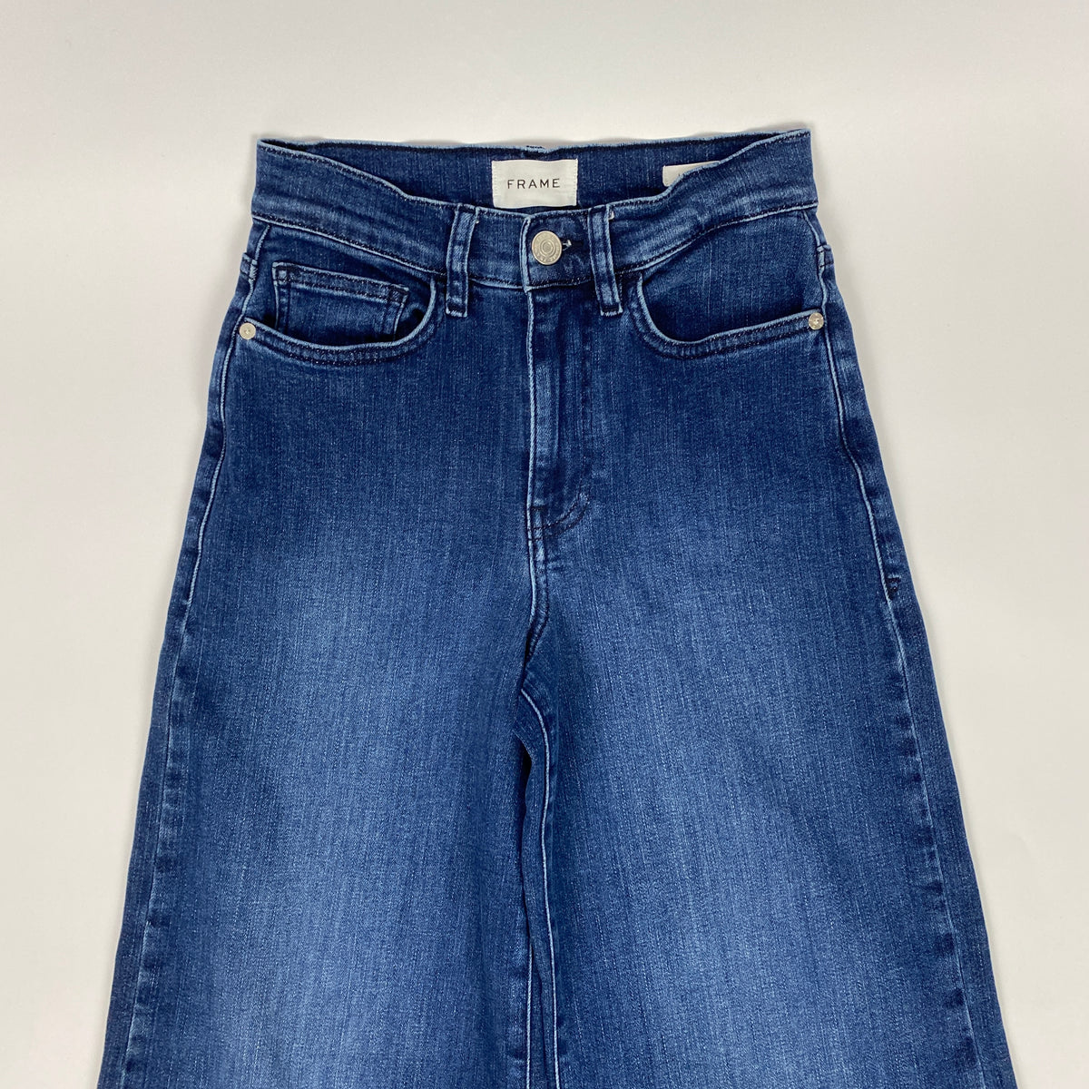 Frame £270 Vintaged Blue Le Palazzo Crop Jeans 26