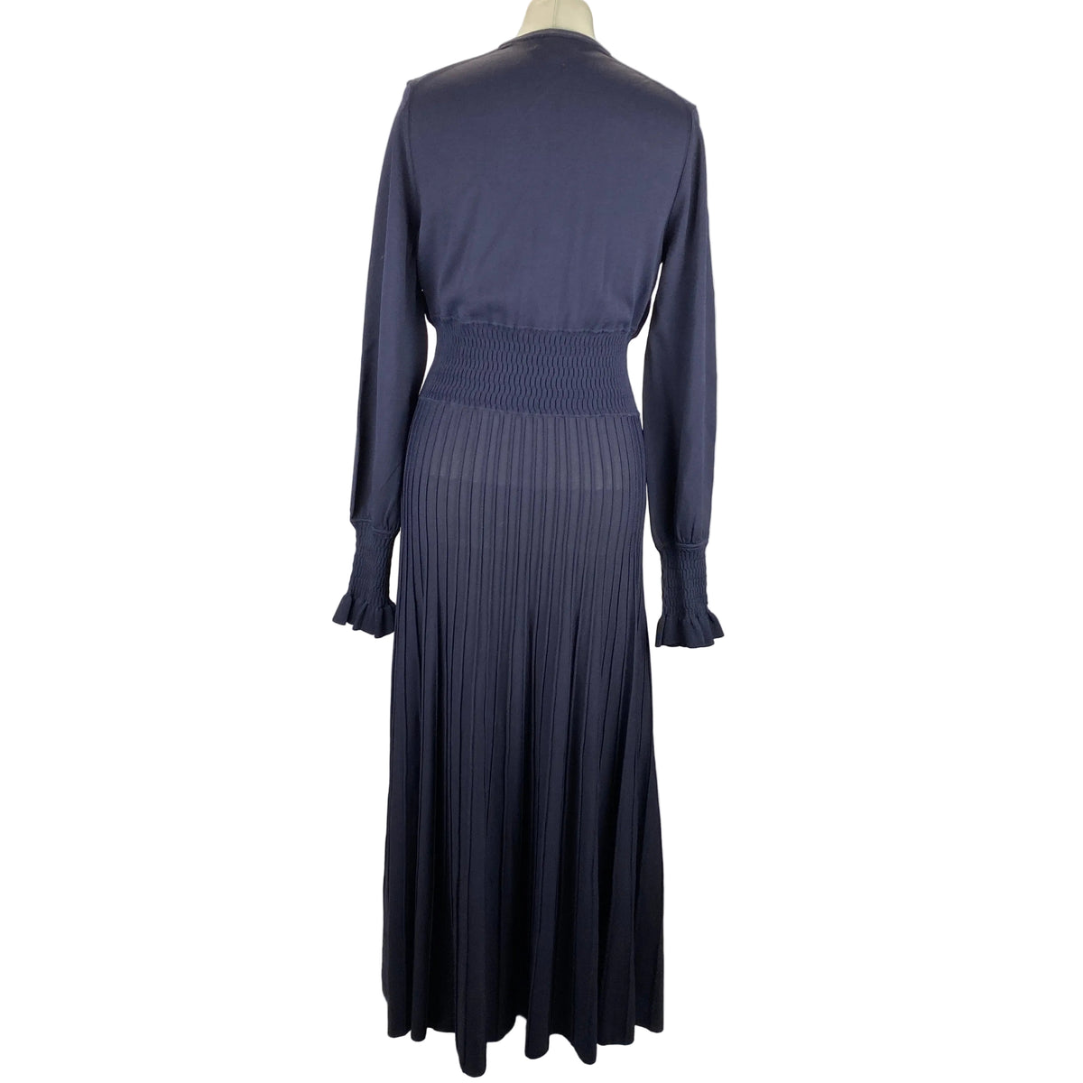 Me&Em Navy Smocking Knit Long Dress L