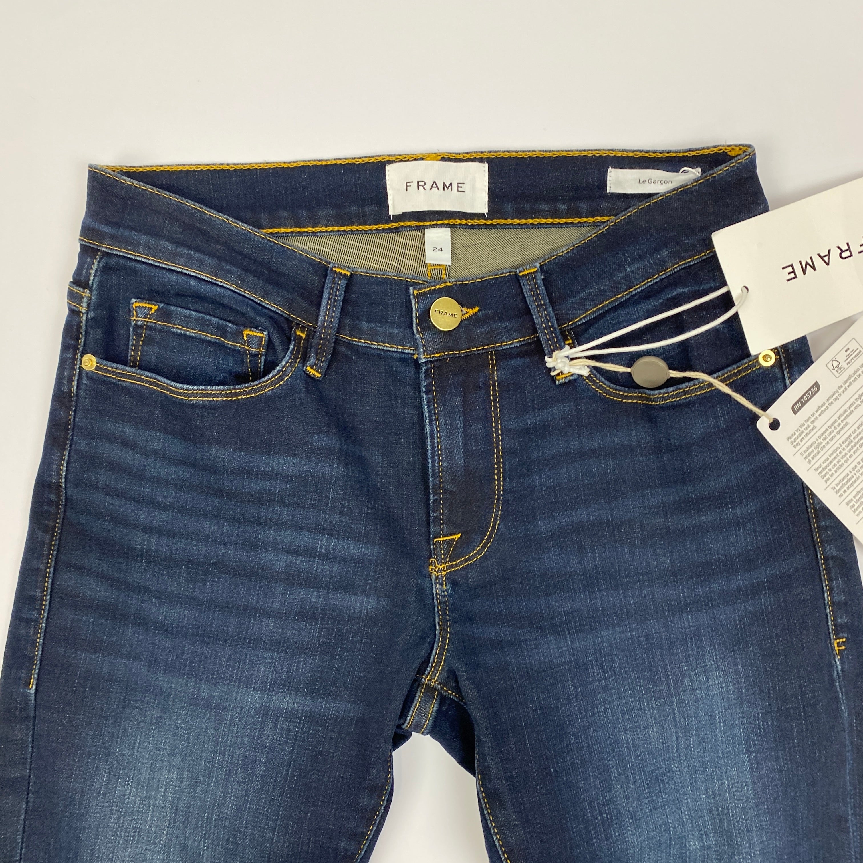 Frame New Vintaged Le Garcon Crop Jeans 24