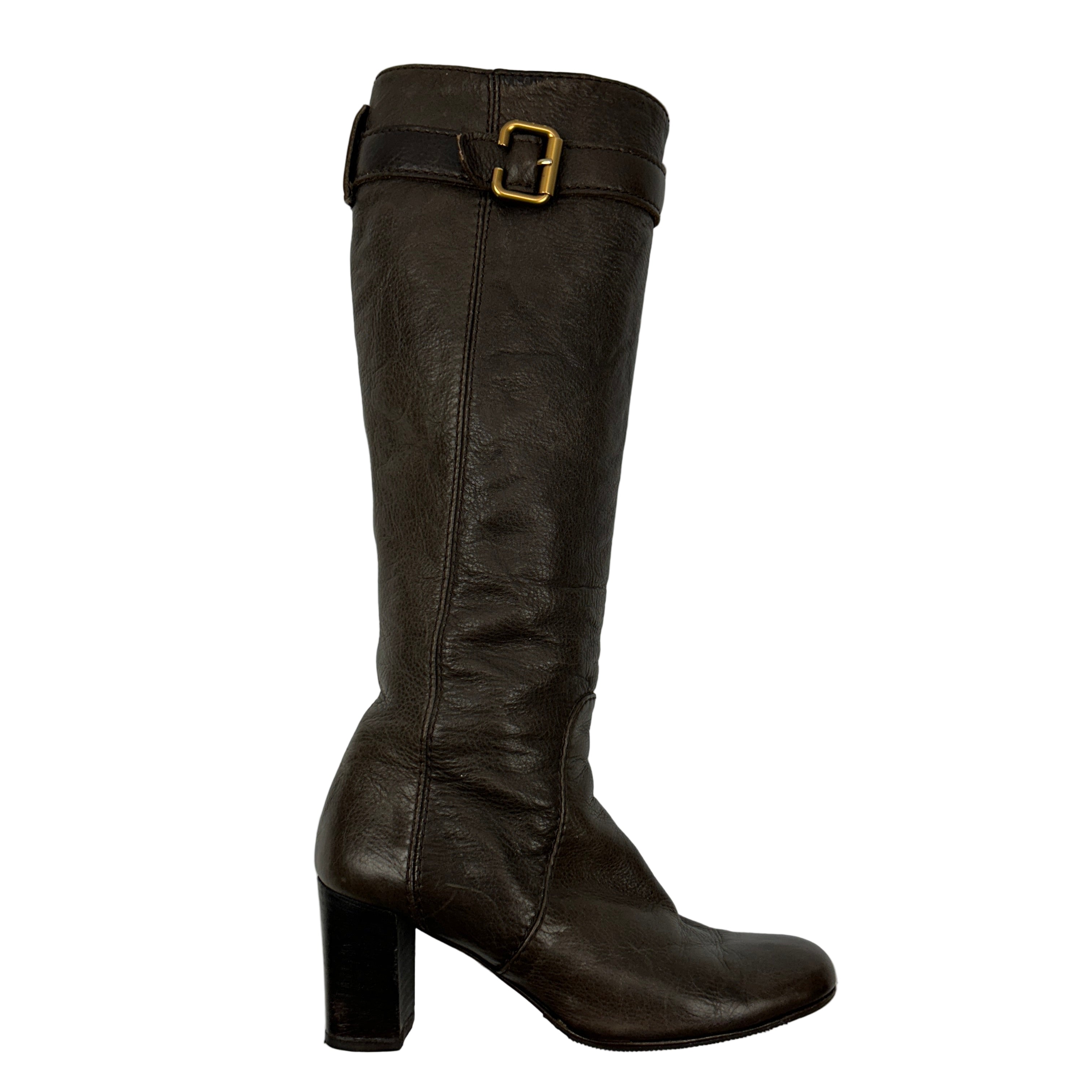 Chloe Bitter Chocolate Paddington Knee Boots 38