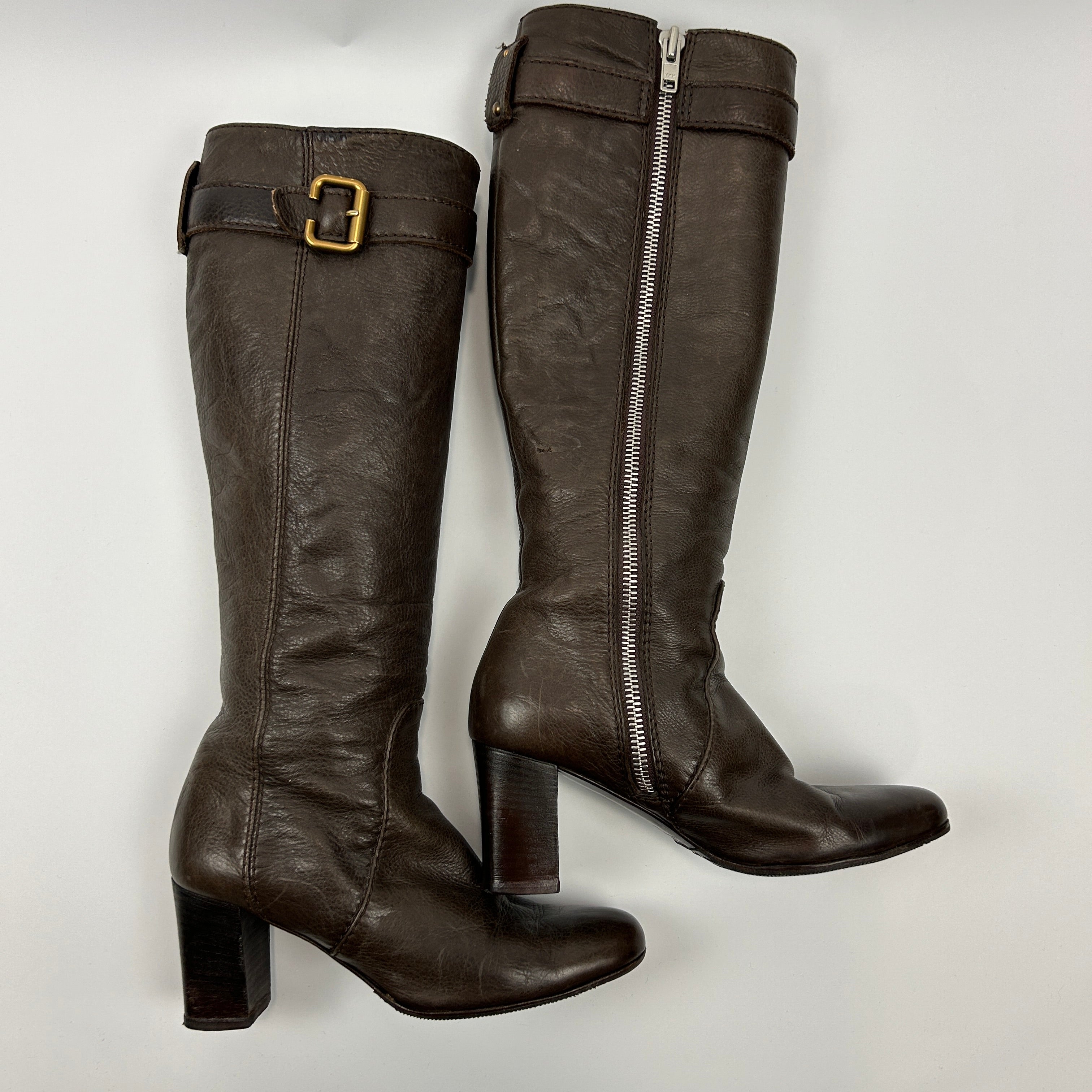Chloe Bitter Chocolate Paddington Knee Boots 38