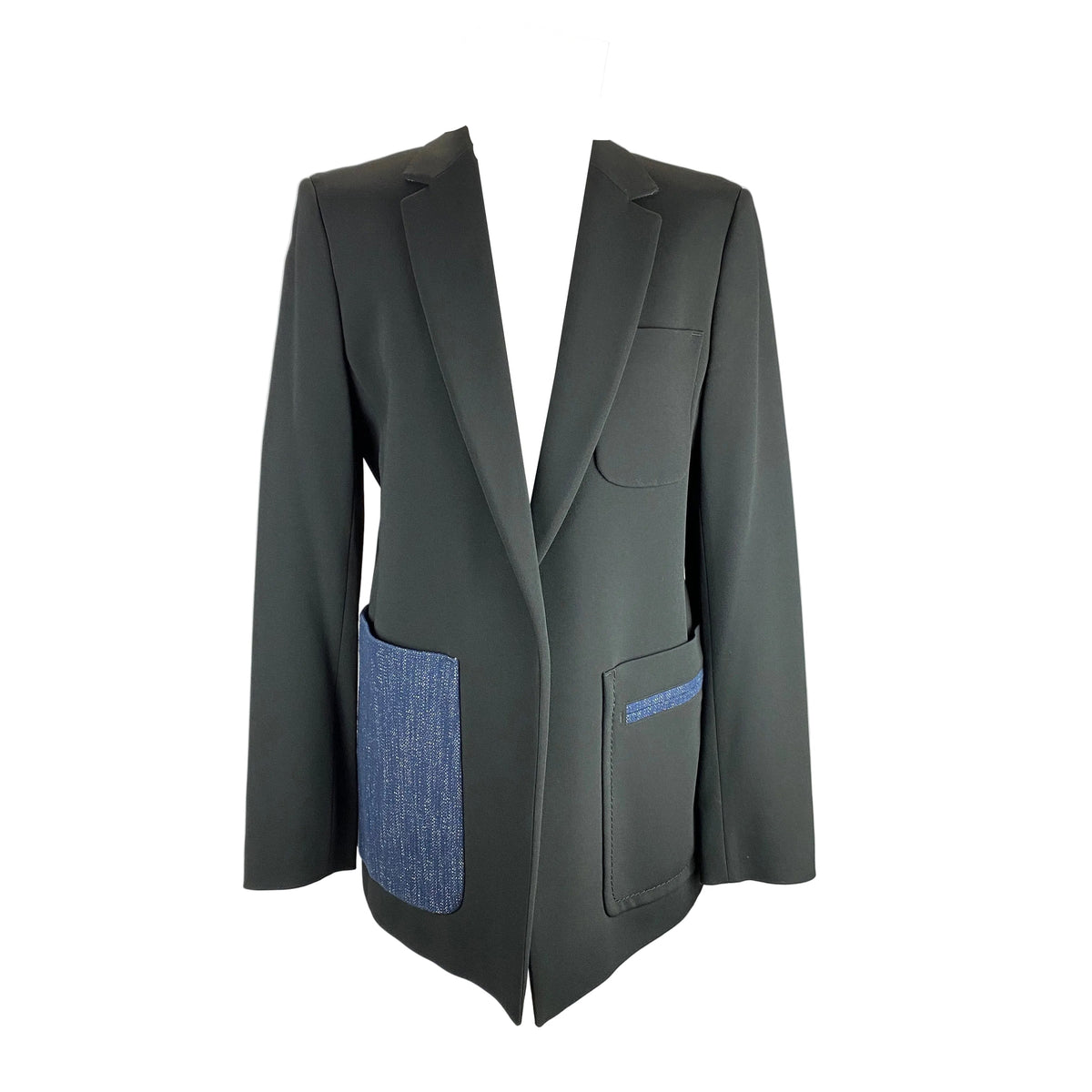 Sportmax Black Patchwork Pocket Blazer L
