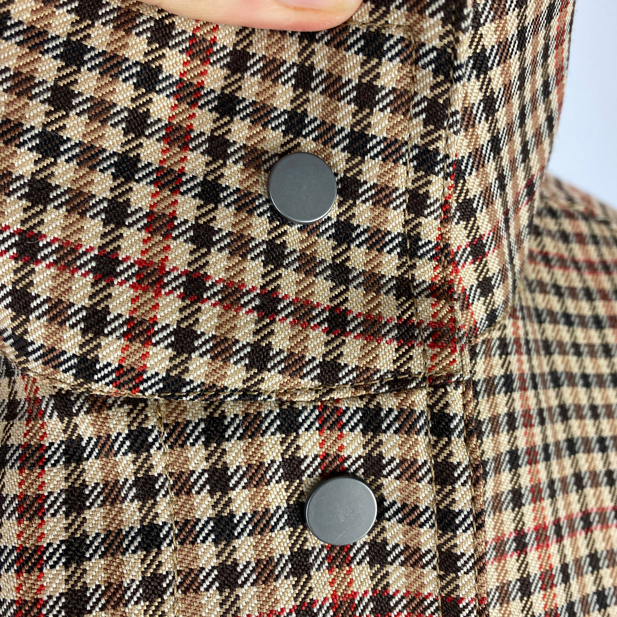 Joseph New £870 Calypso Checked Wool-Blend Jacket M-L