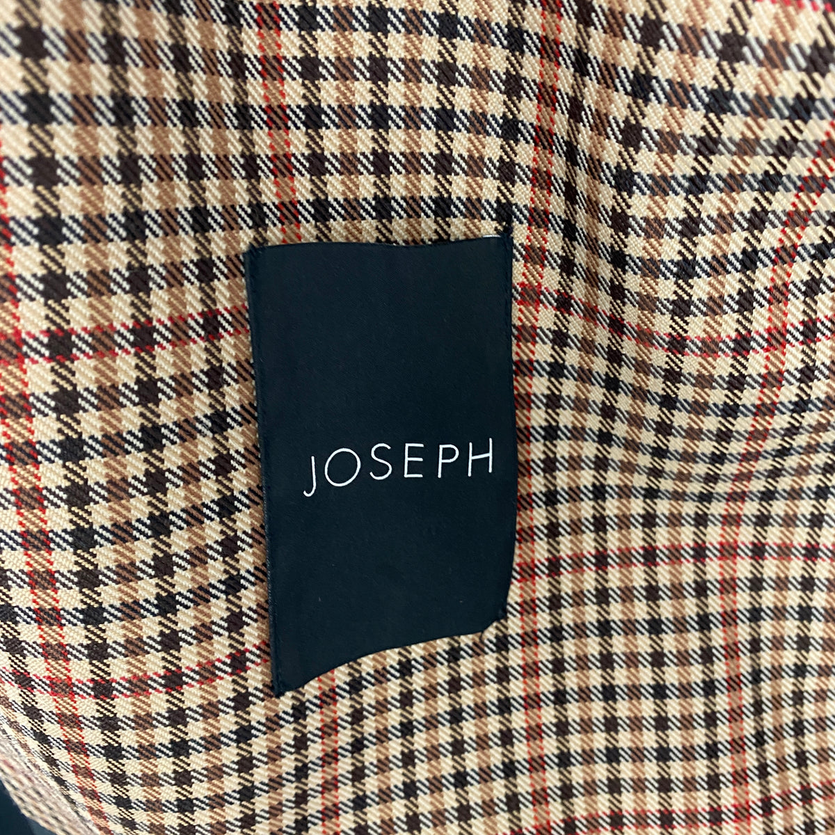 Joseph New £870 Calypso Checked Wool-Blend Jacket M-L