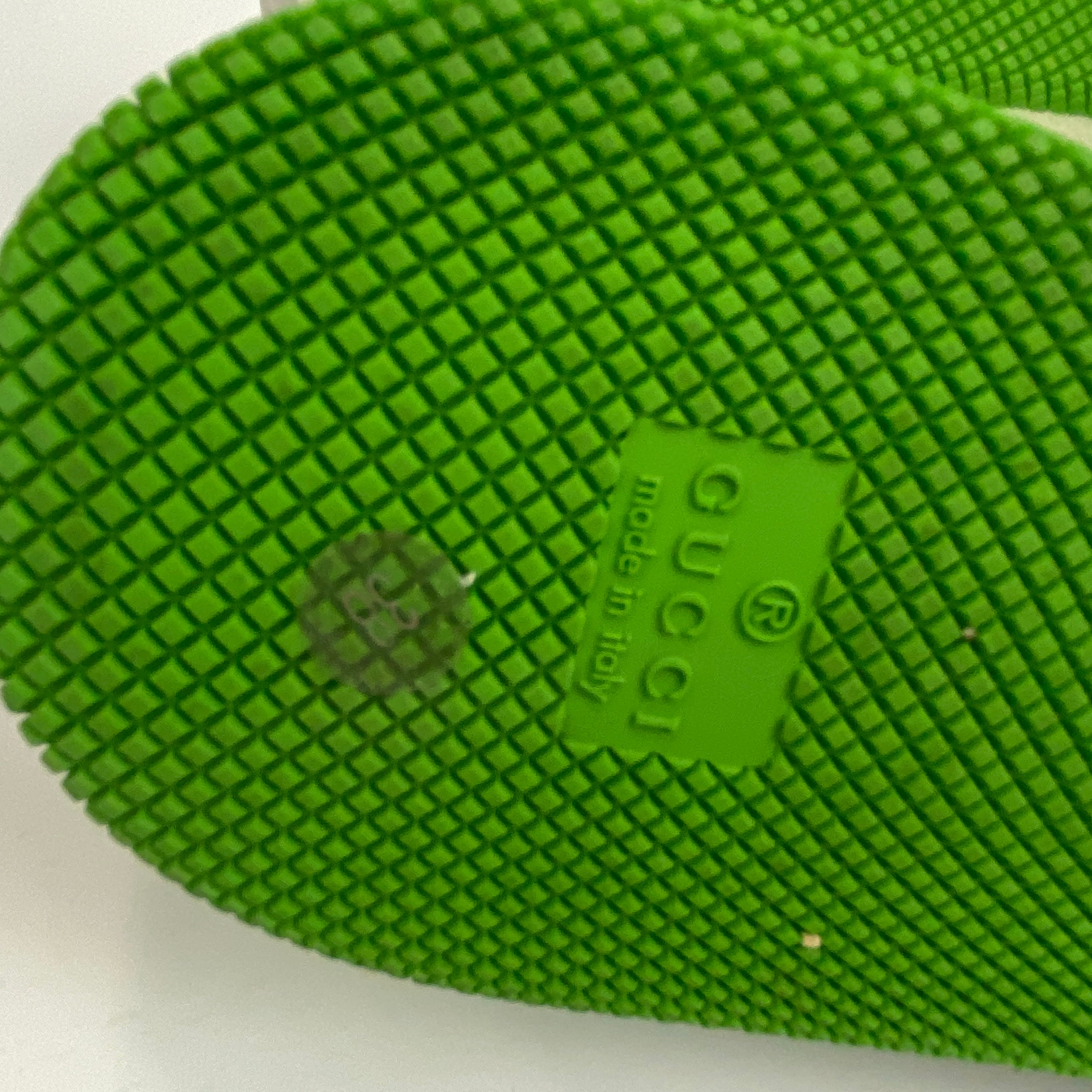 Gucci Green & White Demetra GG Basket Trainers 38