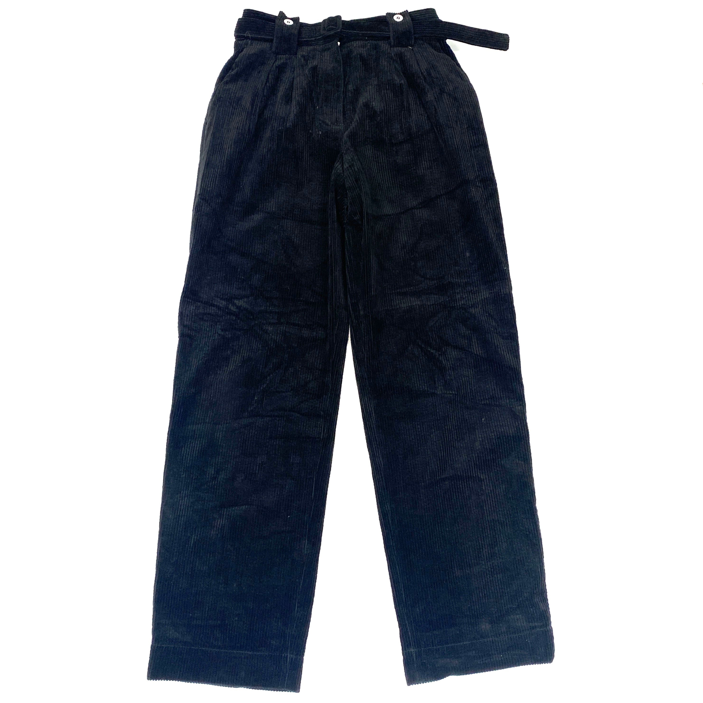 Jil Sander Black Jumbo Corduroy Pants S