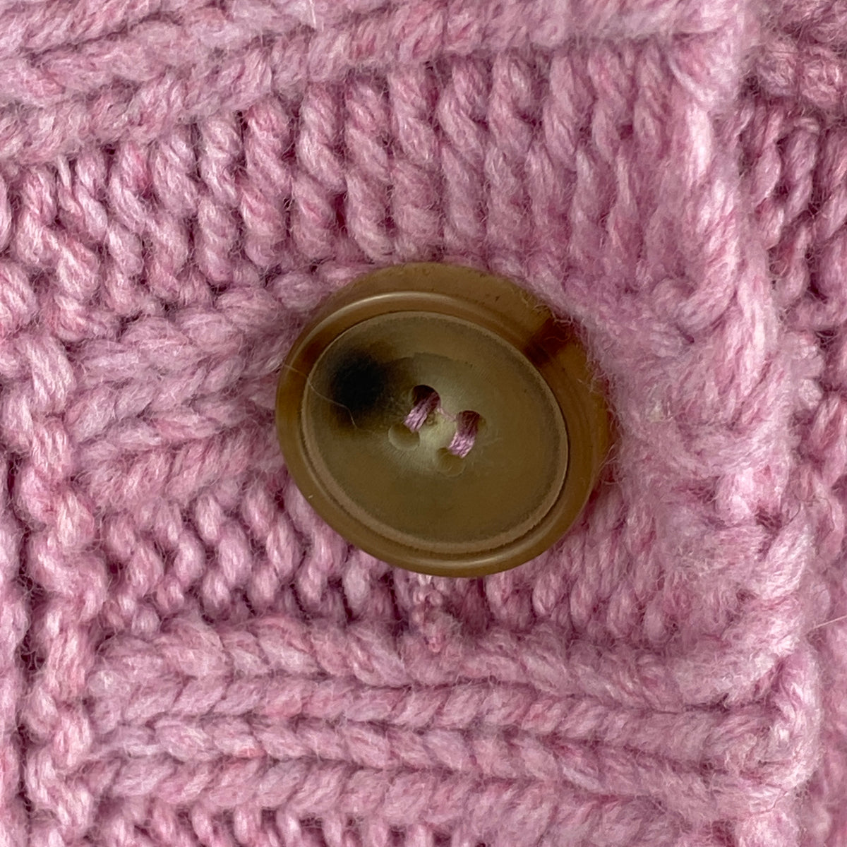 Alexander McQueen Sorbet Chunky Cable Wool Knit Cardigan L