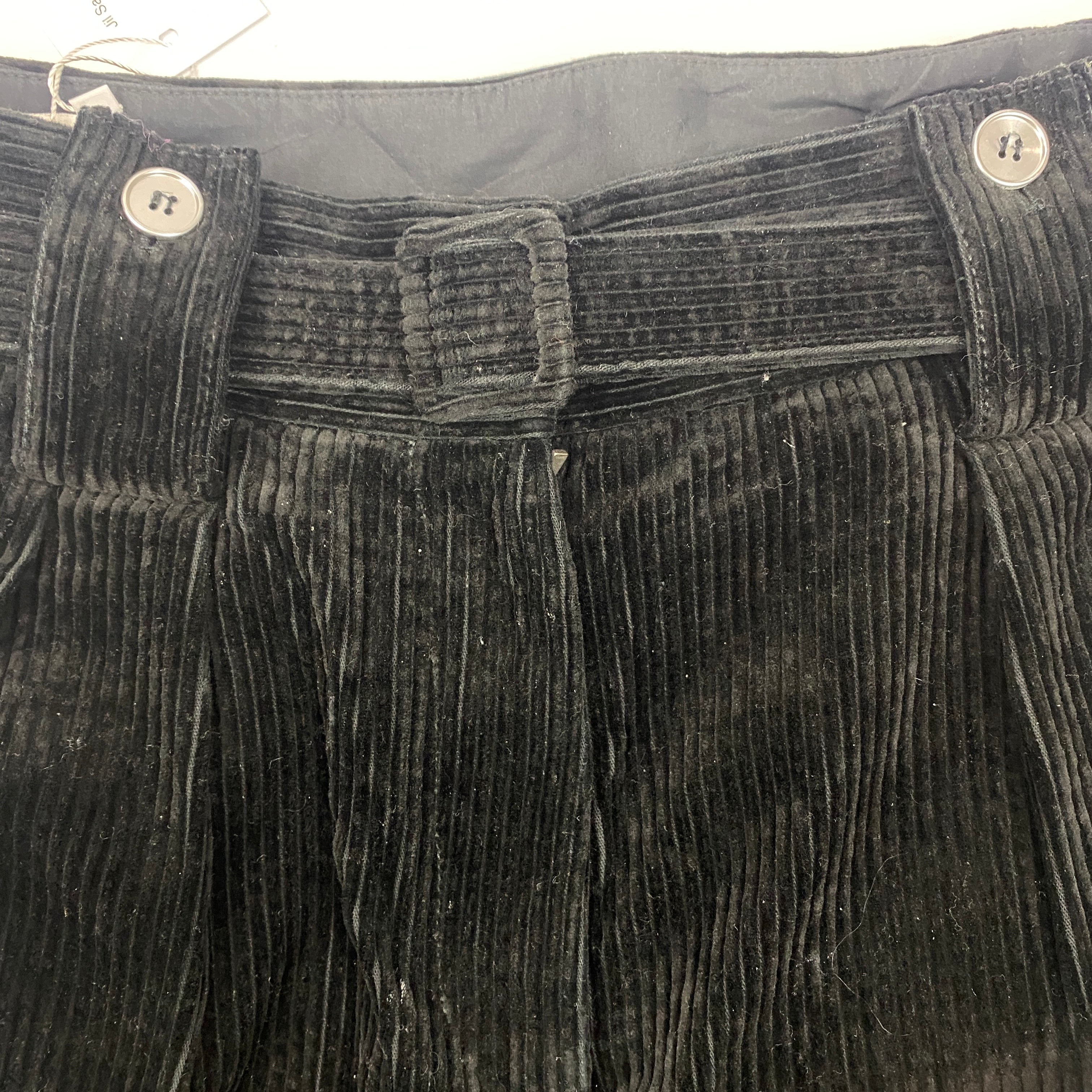 Jil Sander Black Jumbo Corduroy Pants S