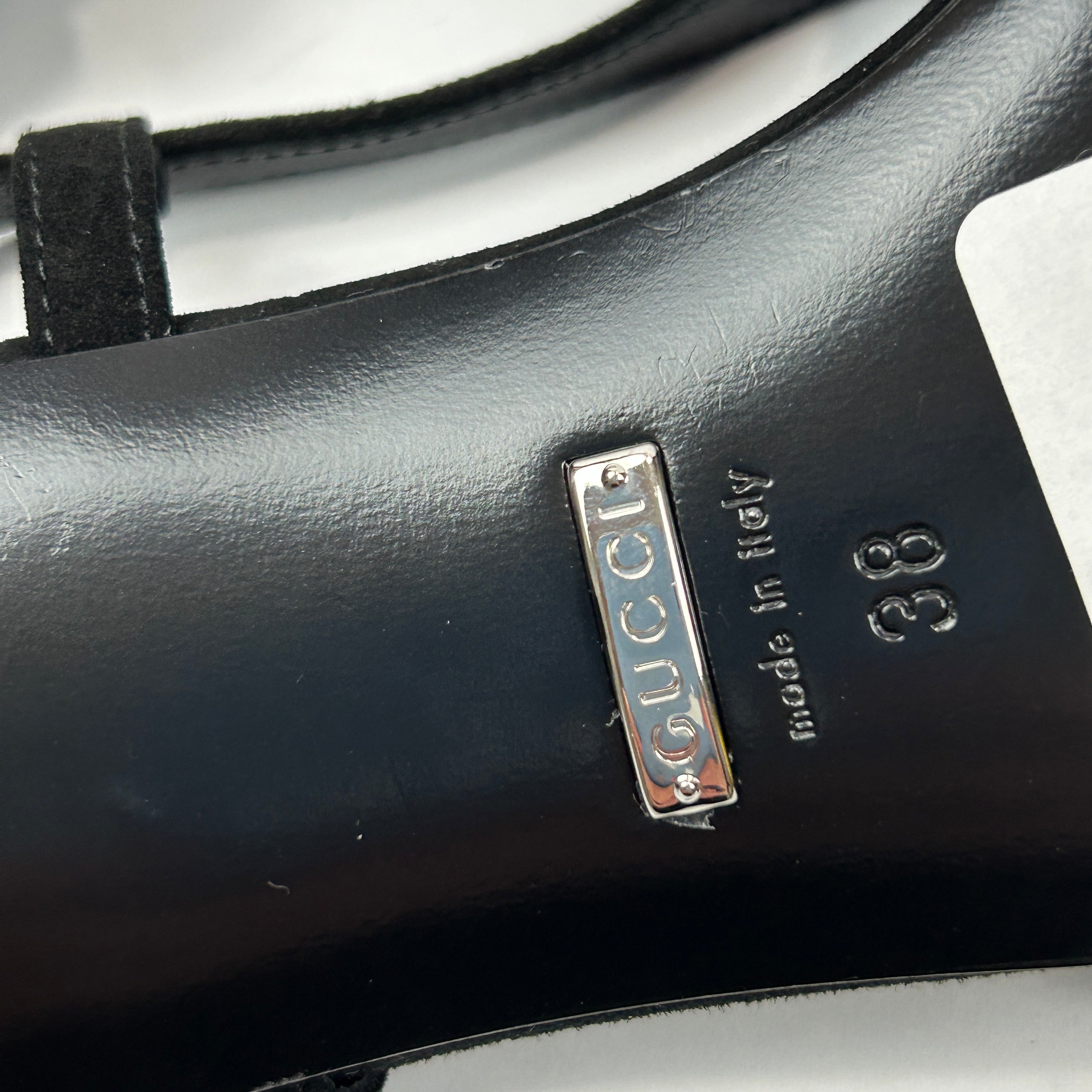 Gucci New £1095 Aria Tom Ford Crystal Slingbacks 38