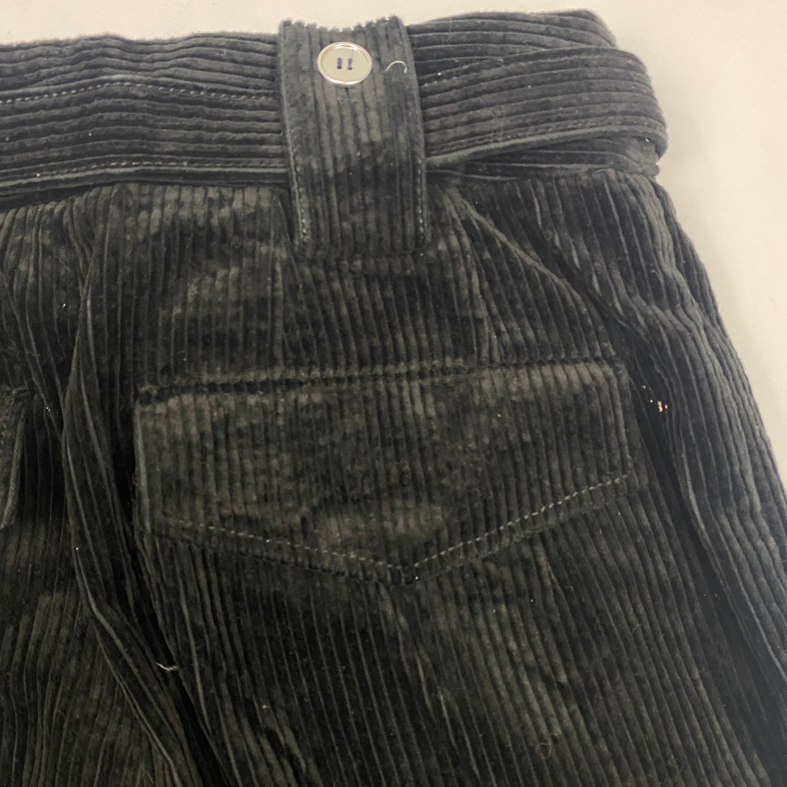 Jil Sander Black Jumbo Corduroy Pants S