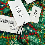 Ba&Sh Brand New £295 Green Floral Print Happy Maxi Dress XS