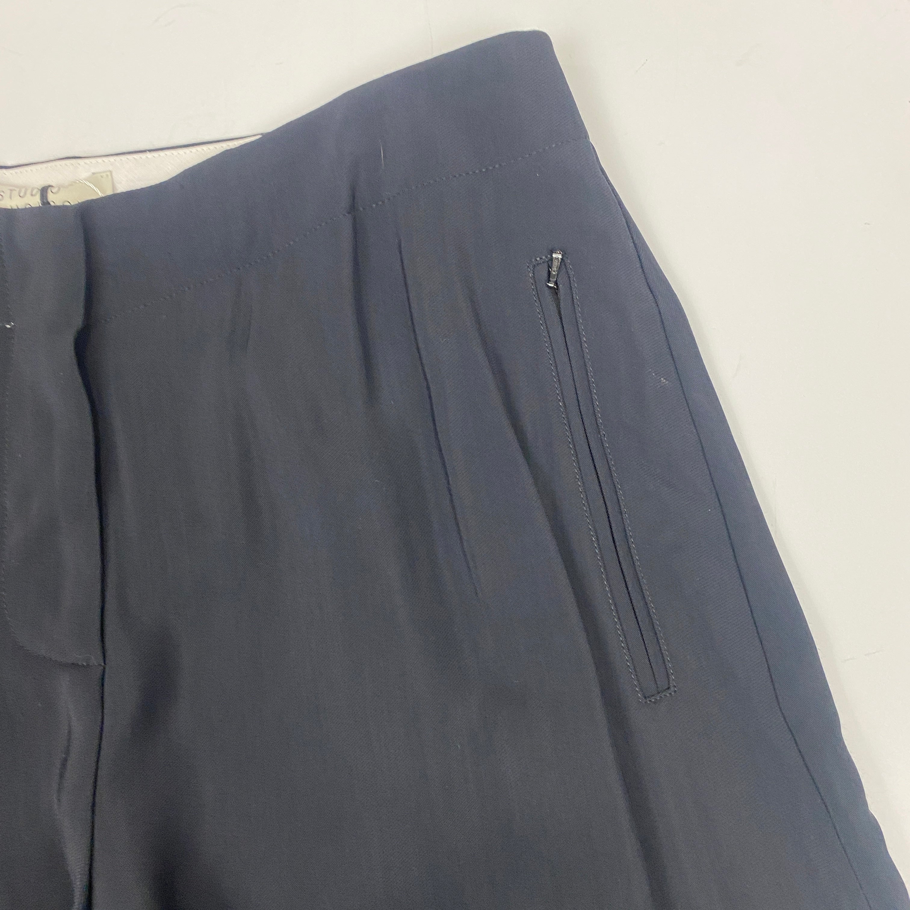 Studio Nicholson New £450 Darkest Navy Tailored Curve Leg Pants S