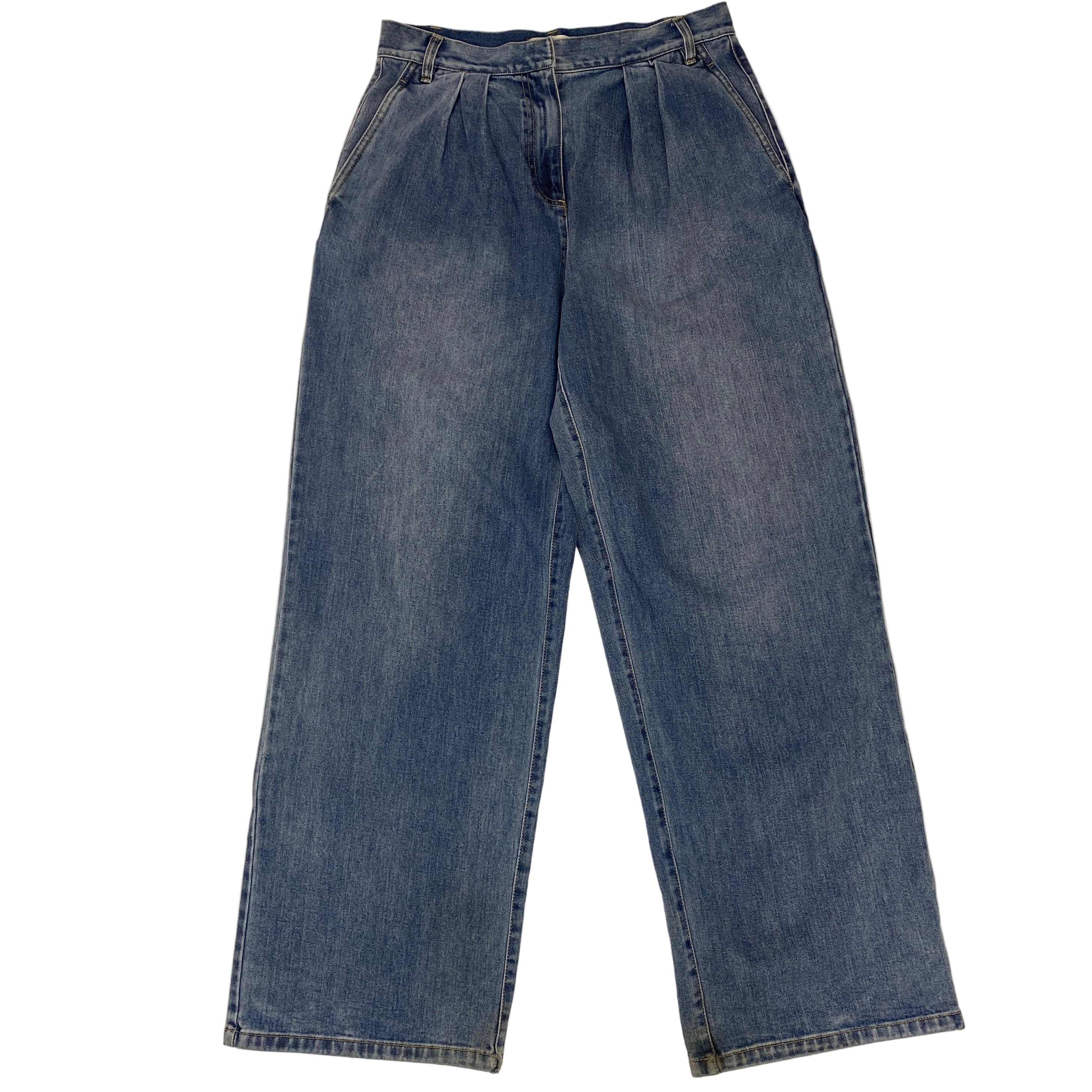 Tibi £500 Spring Denim Triple Pleat Jeans 28